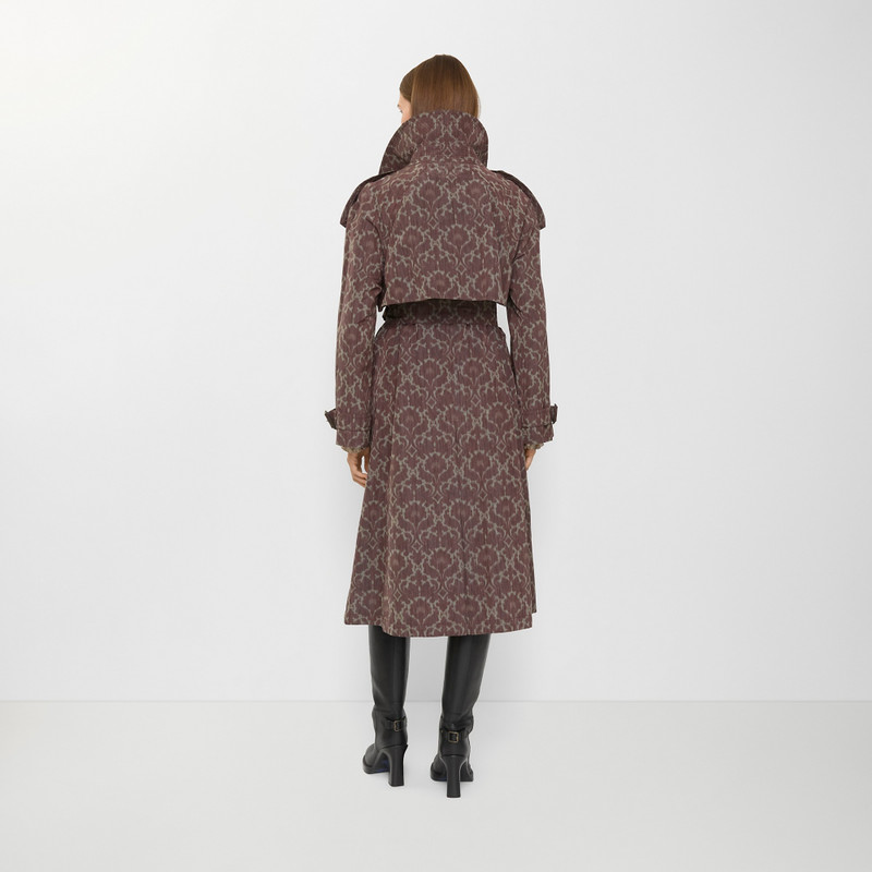 Long Baroque Viscose Blend Fitzrovia Trench Coat 5