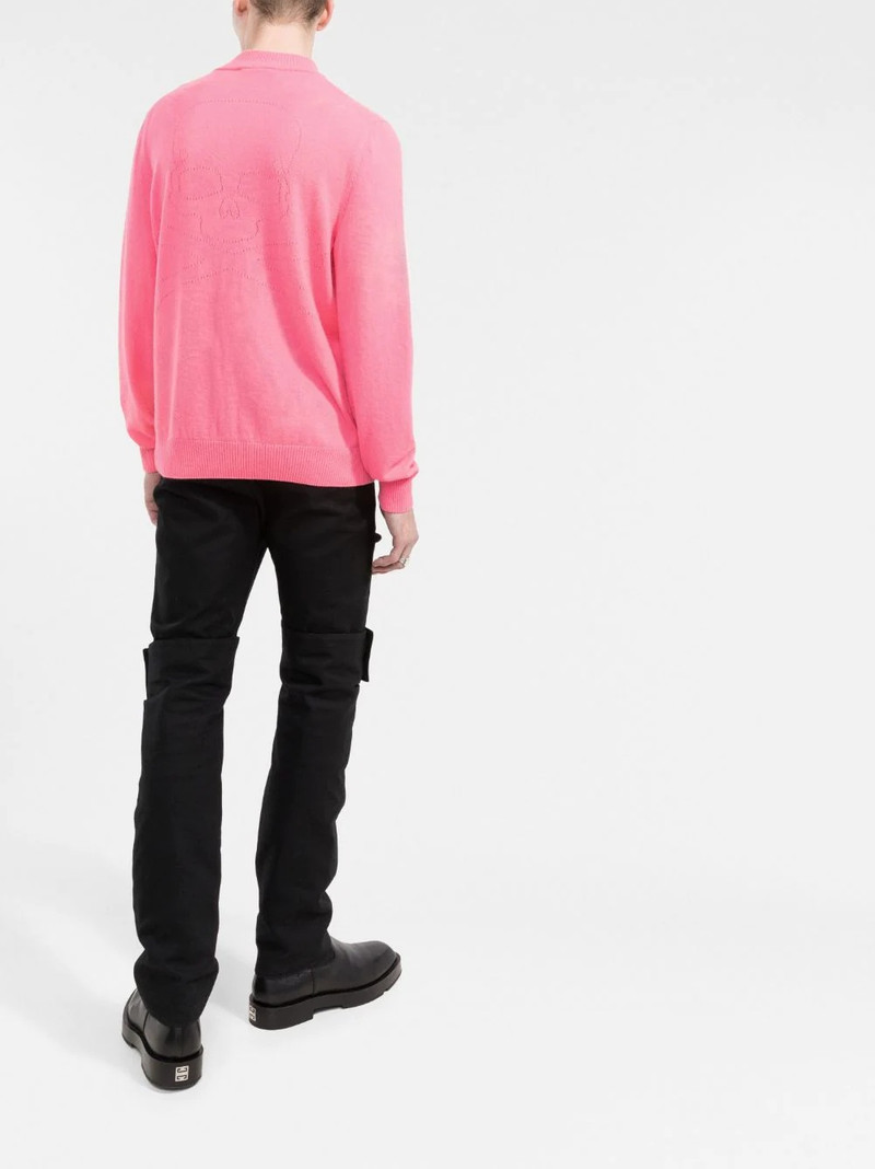 logo-patch zip-up cardigan 4
