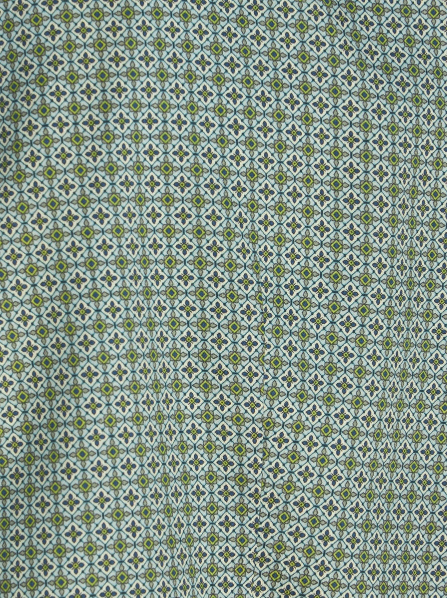 MICRO GEOMETRIC PRINT COTTON SHIRT - 3