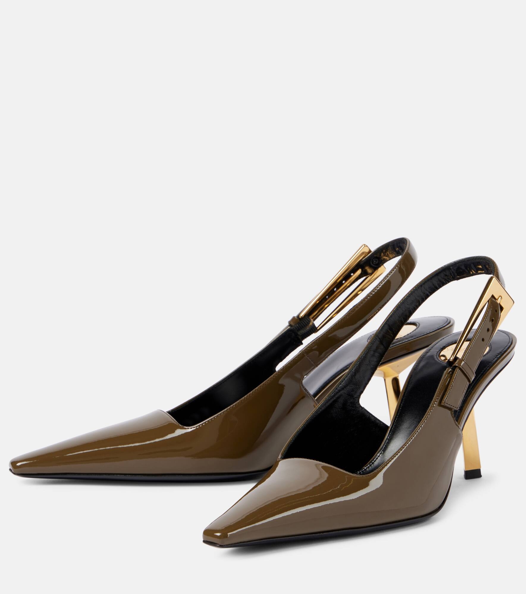Lee 75 patent leather slingback pumps - 4