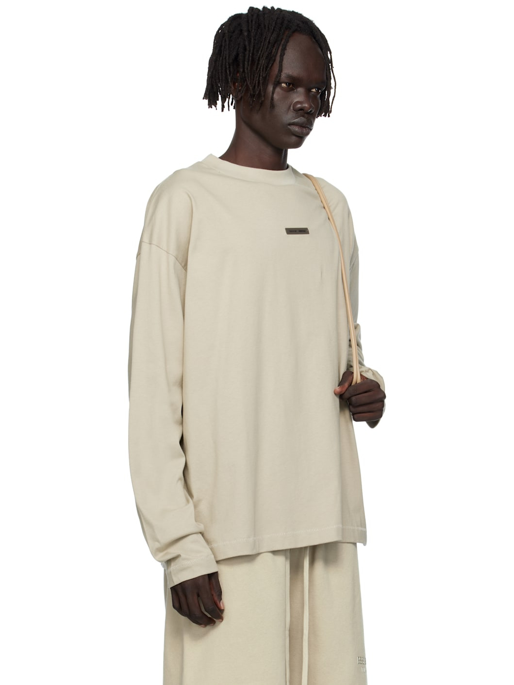 Taupe Classic Fit Long Sleeve T-shirt - 2