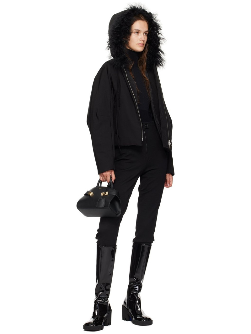 FERRAGAMO Black Zip Down Jacket outlook