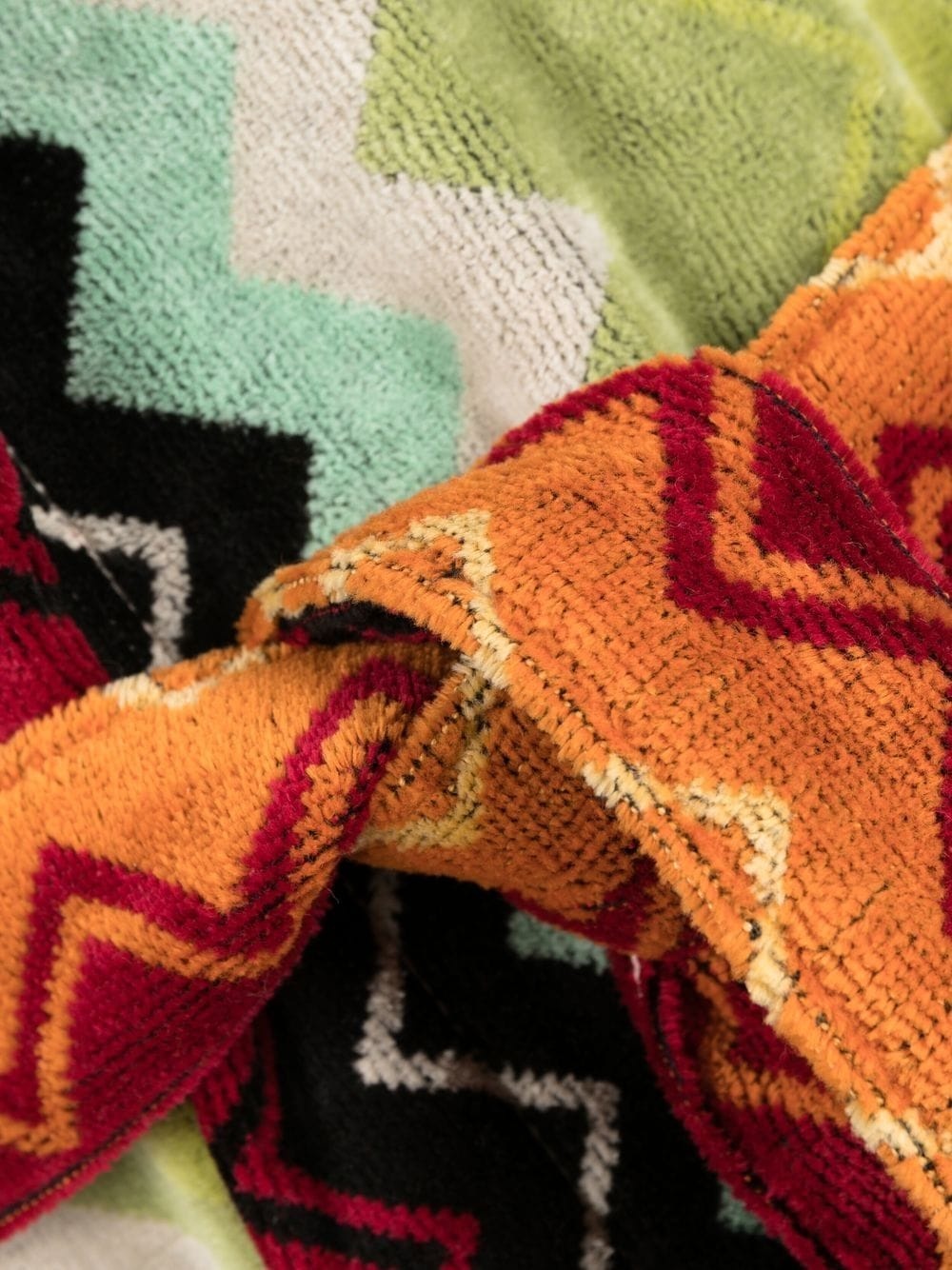 zig-zag print bath robe - 2