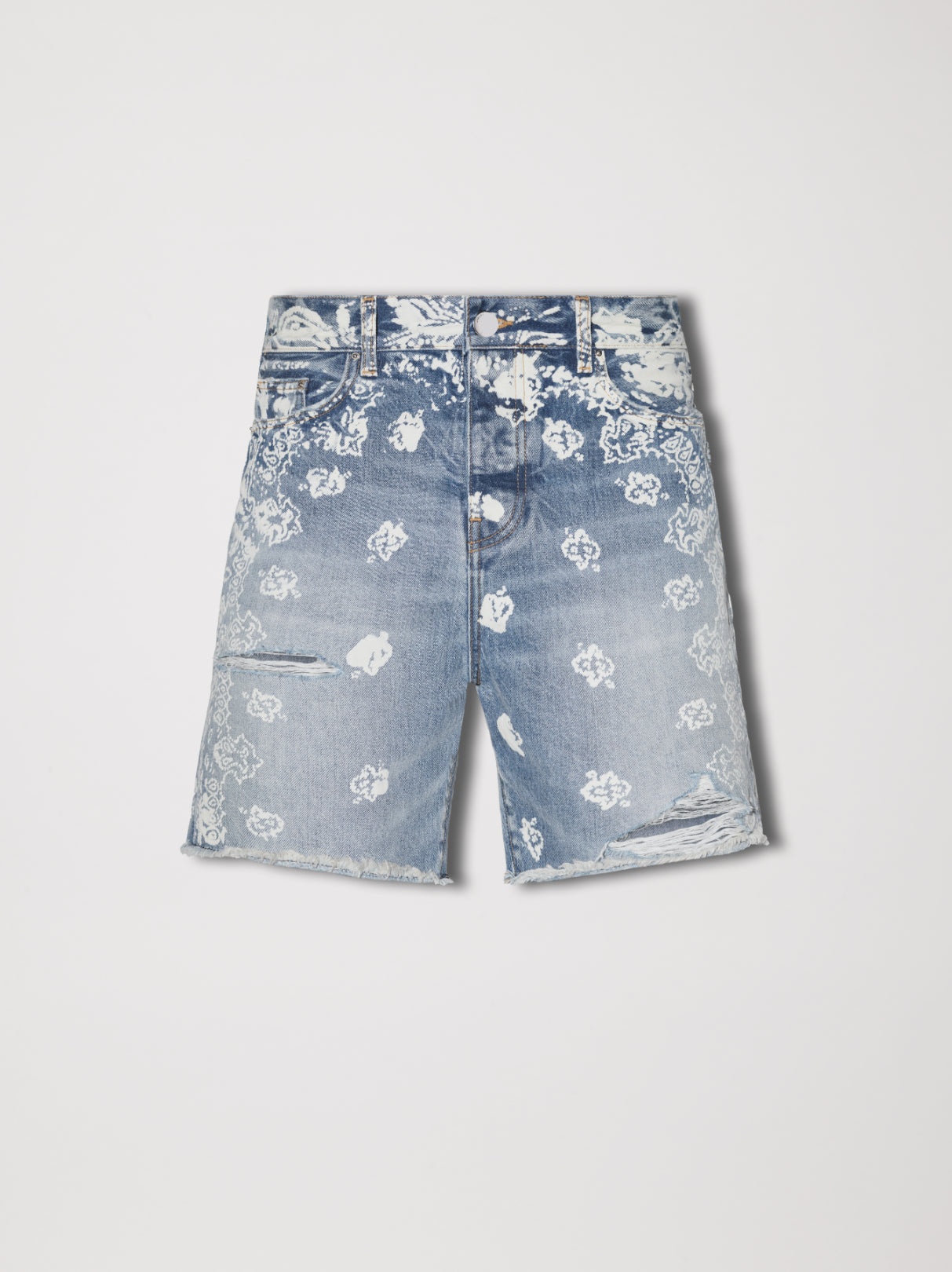 BLEACH BANDANA DENIM SHORT - 1