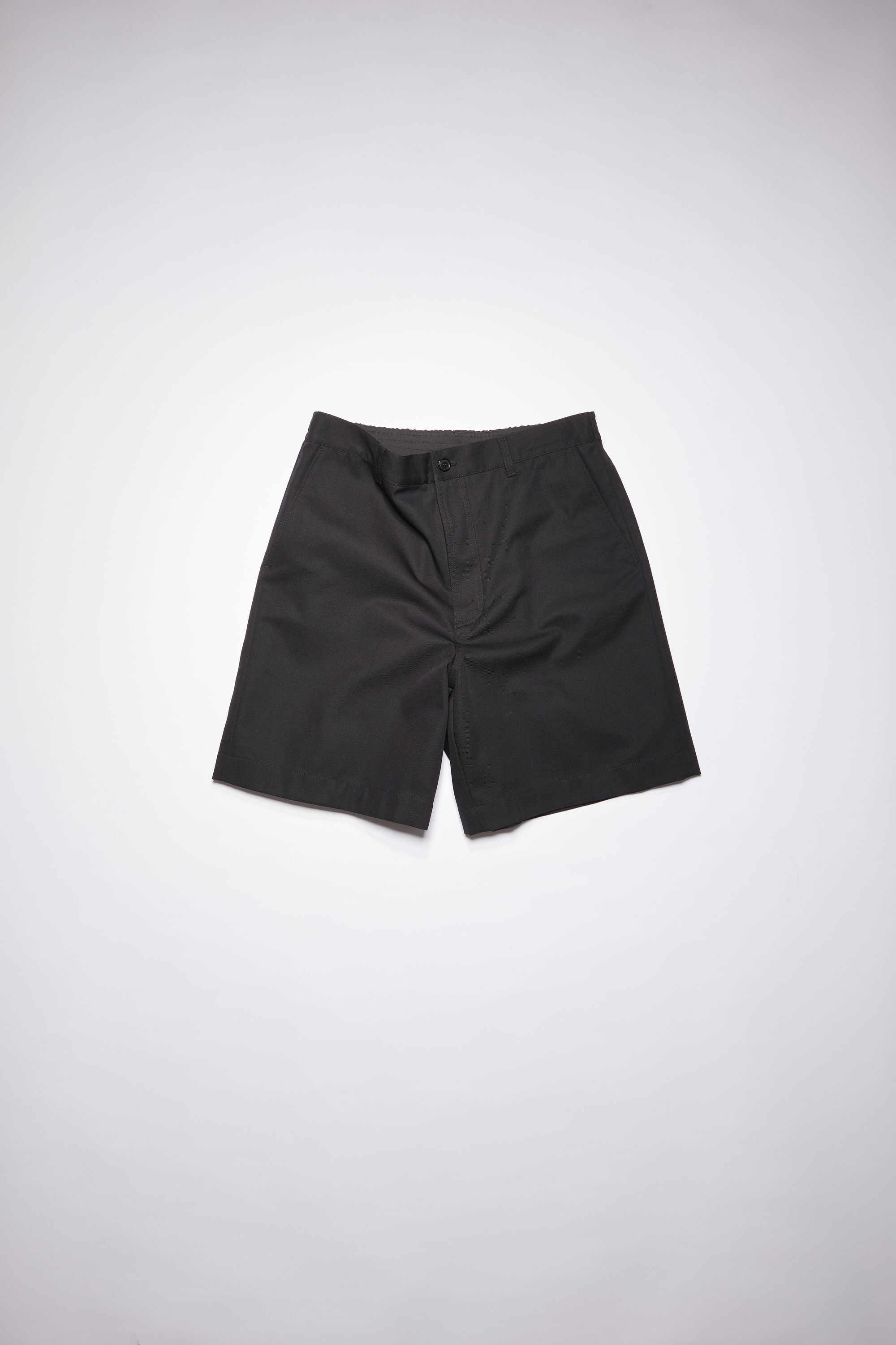 Cotton blend shorts - Black - 4
