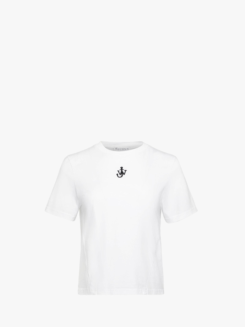 ANCHOR LOGO CROPPED PANELLED T-SHIRT 1