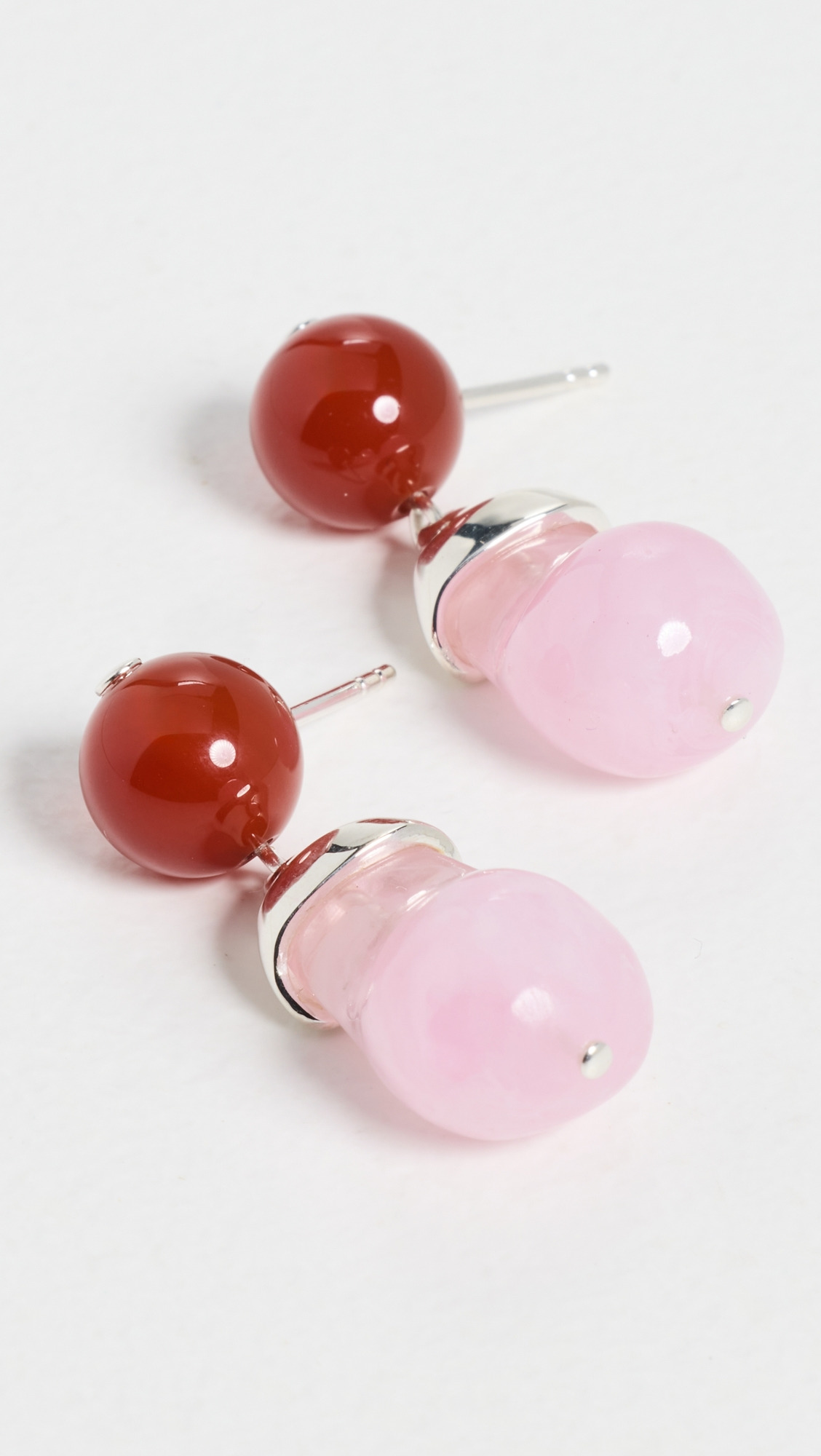 Bio-Resin and Agate Drop Earrings - 3