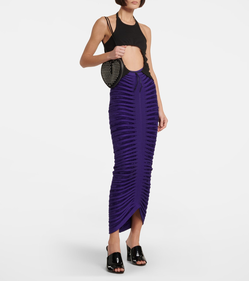 Alaïa Halter neck ruched cotton top outlook