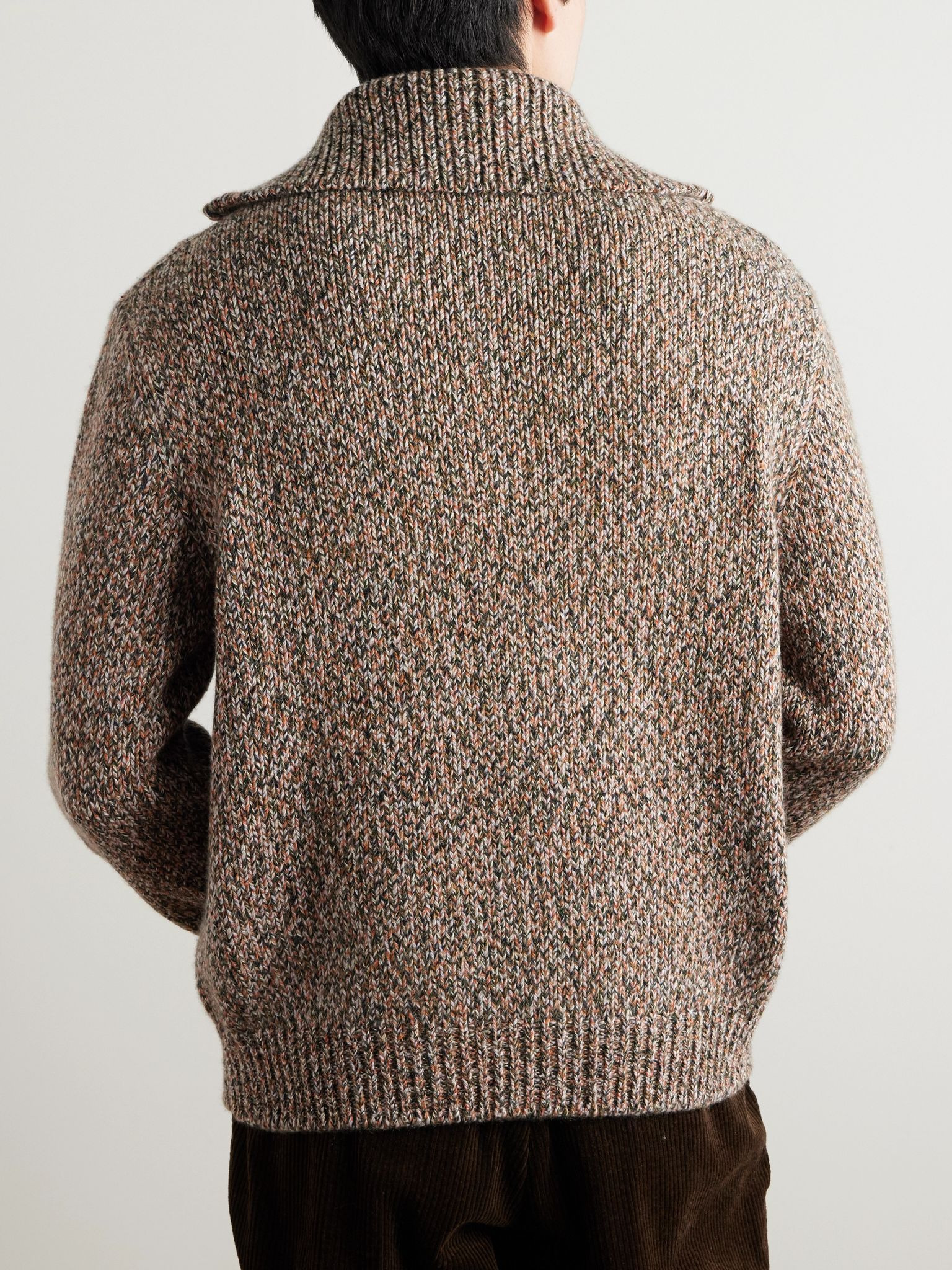 Cashmere Half-Zip Rollneck Sweater Neutral - 3