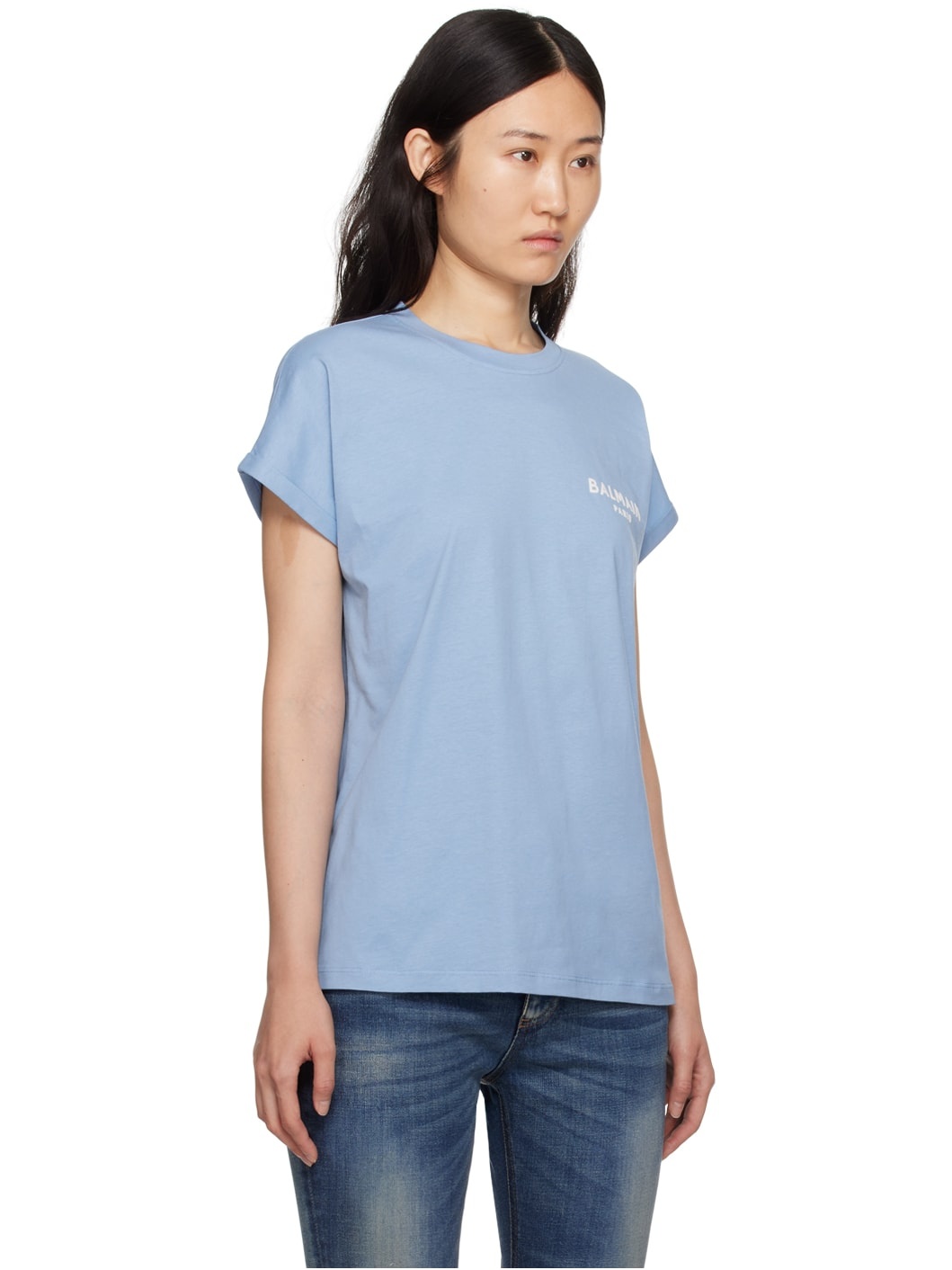 Blue Flocked T-Shirt - 2