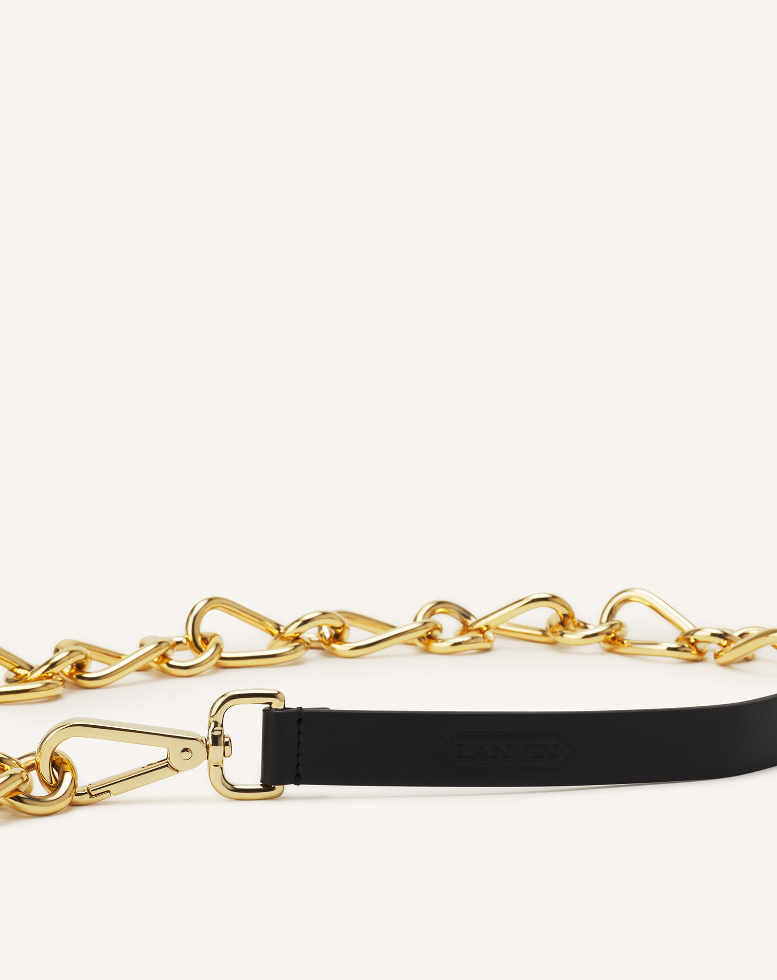 CATCH BY LANVIN LEATHER AND METAL CHAIN BELT - 3