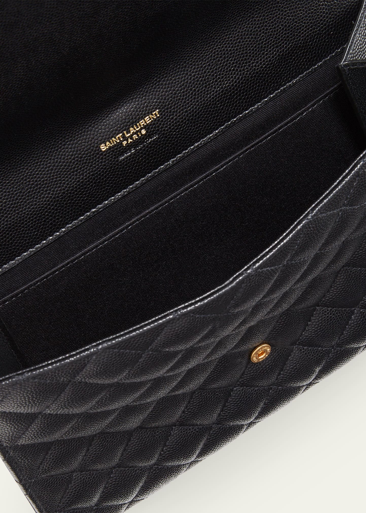 YSL Monogram Quilted Envelope Clutch Bag - 4