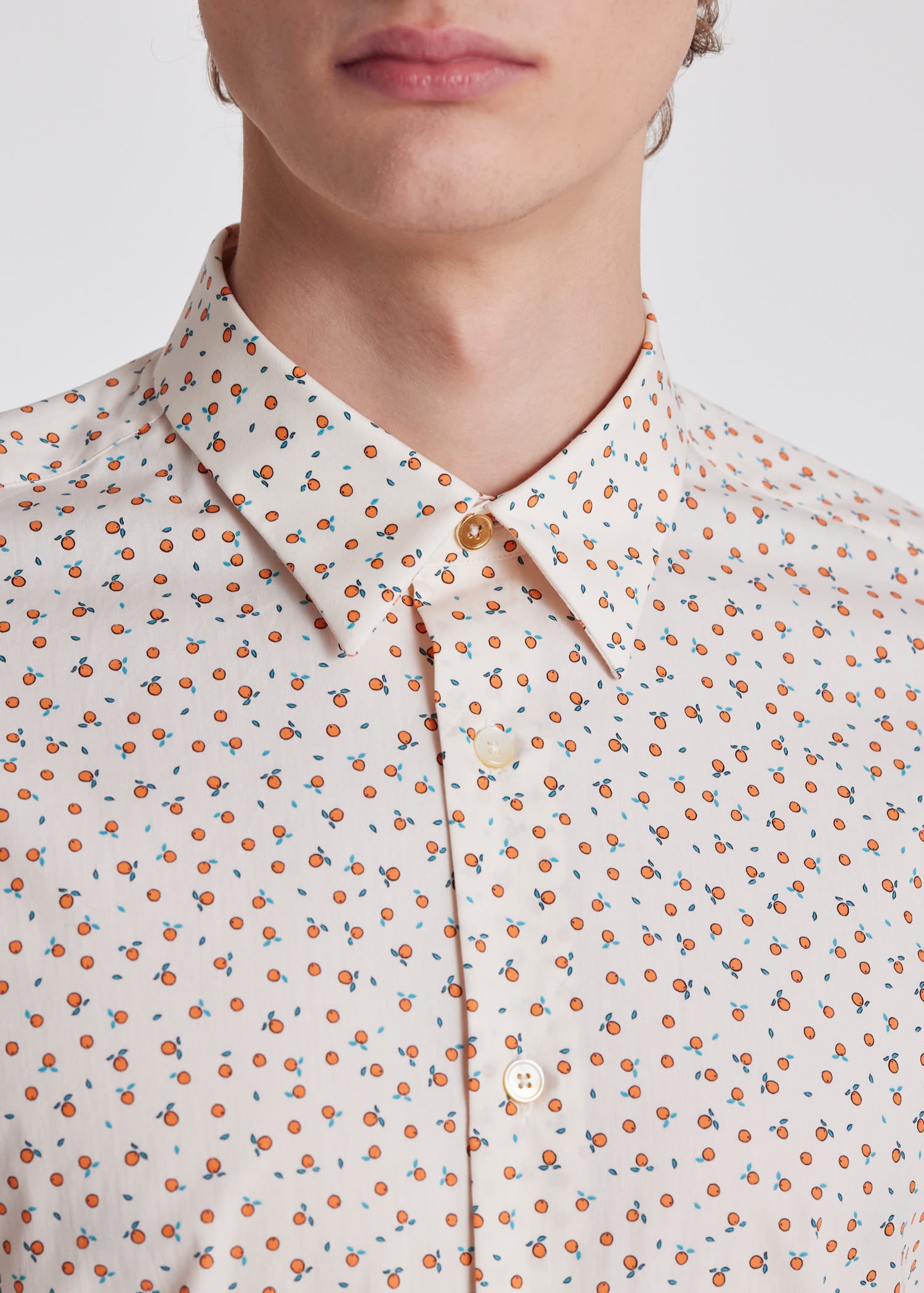 Slim Fit 'Oranges' Shirt - 7