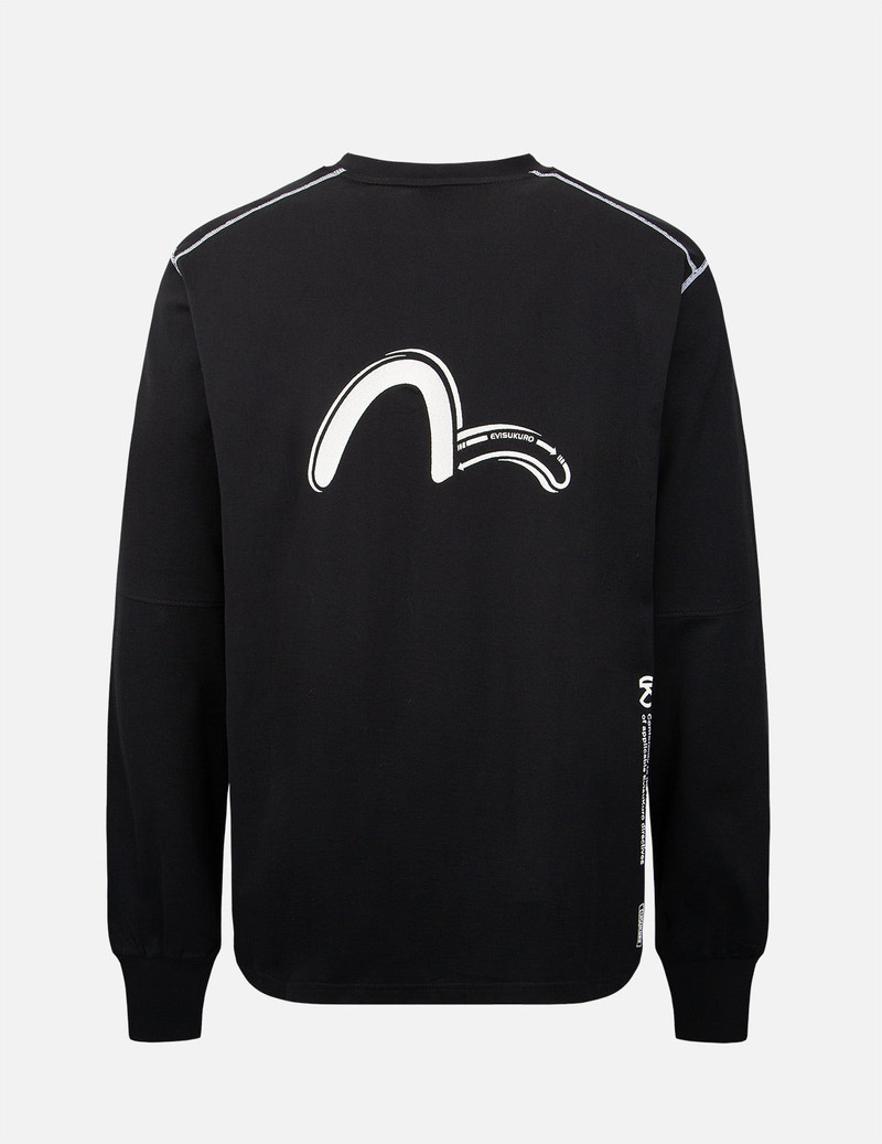 EVISU Contrast Stitching Long Sleeve T-shirt outlook