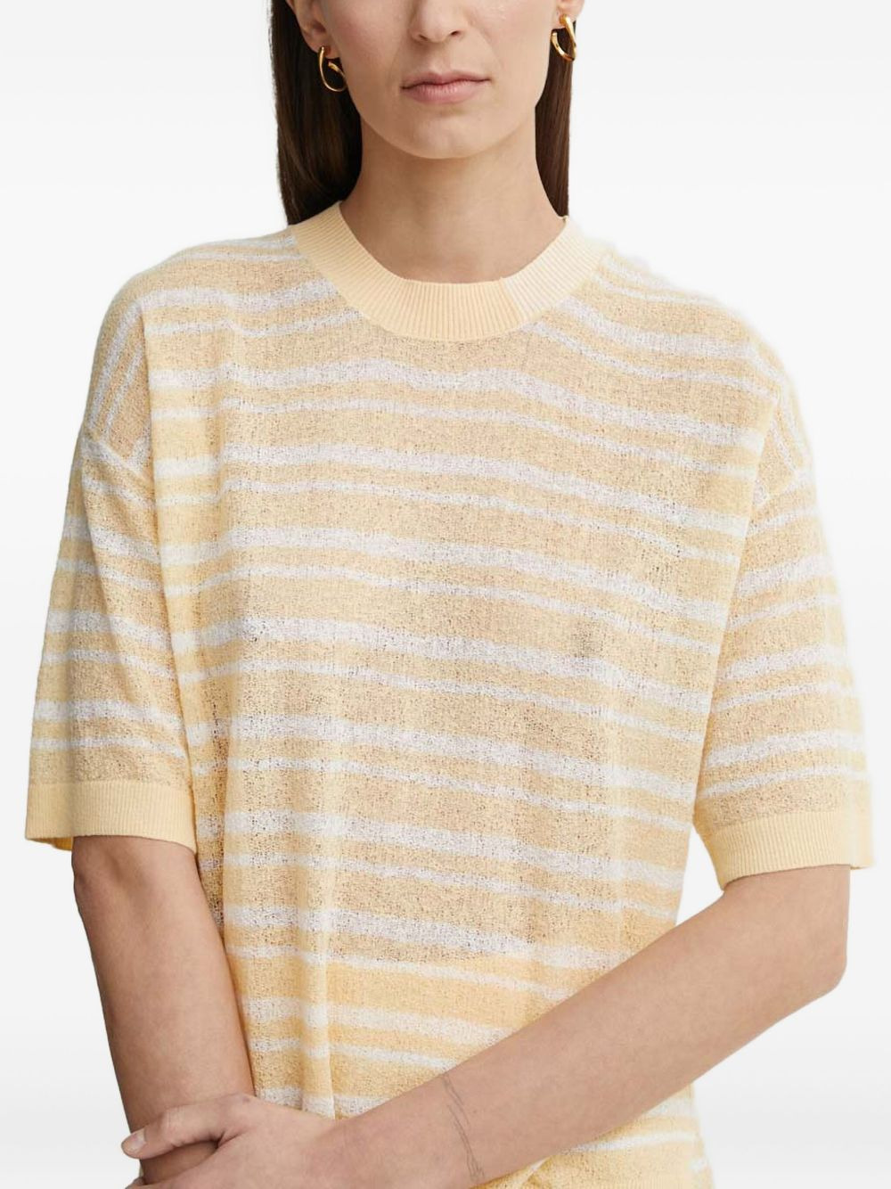 striped short-sleeve top - 4