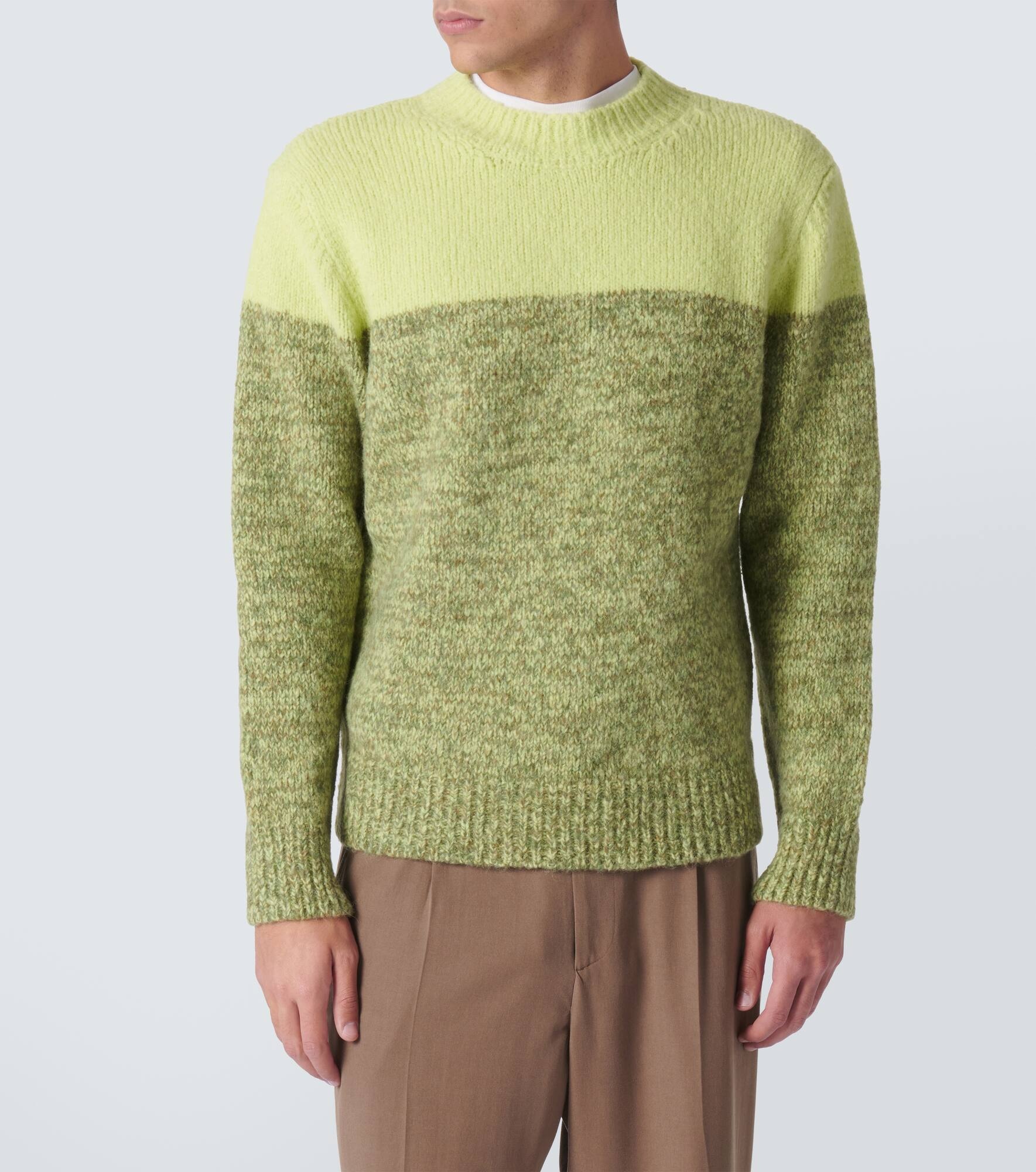 Colorblocked alpaca and wool-blend sweater - 3