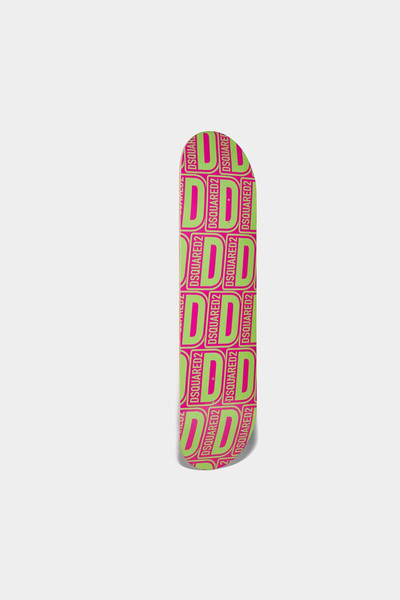 DSQUARED2 ALL OVER D NEON SKATEBOARD outlook
