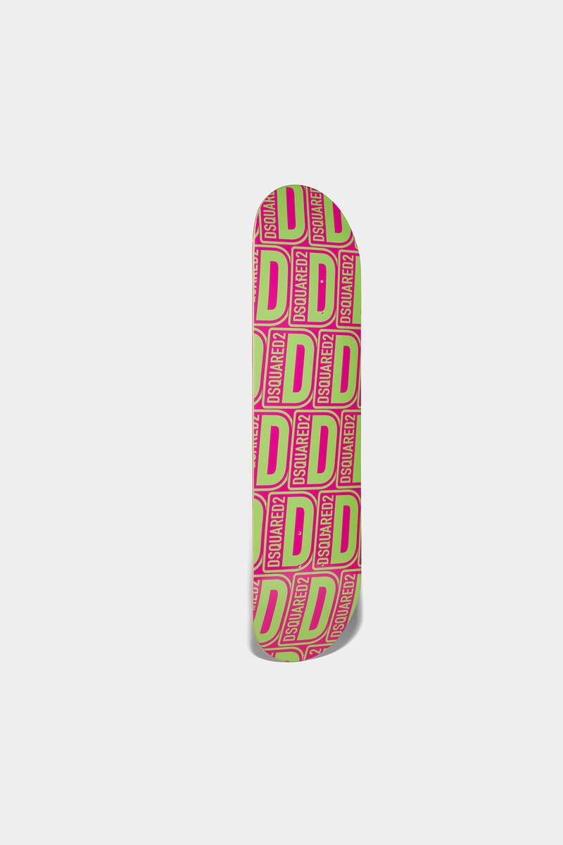 DSQUARED2 ALL OVER D NEON SKATEBOARD outlook