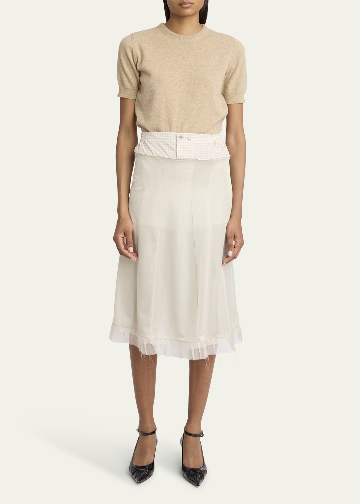 Check Hybrid Midi Skirt - 2