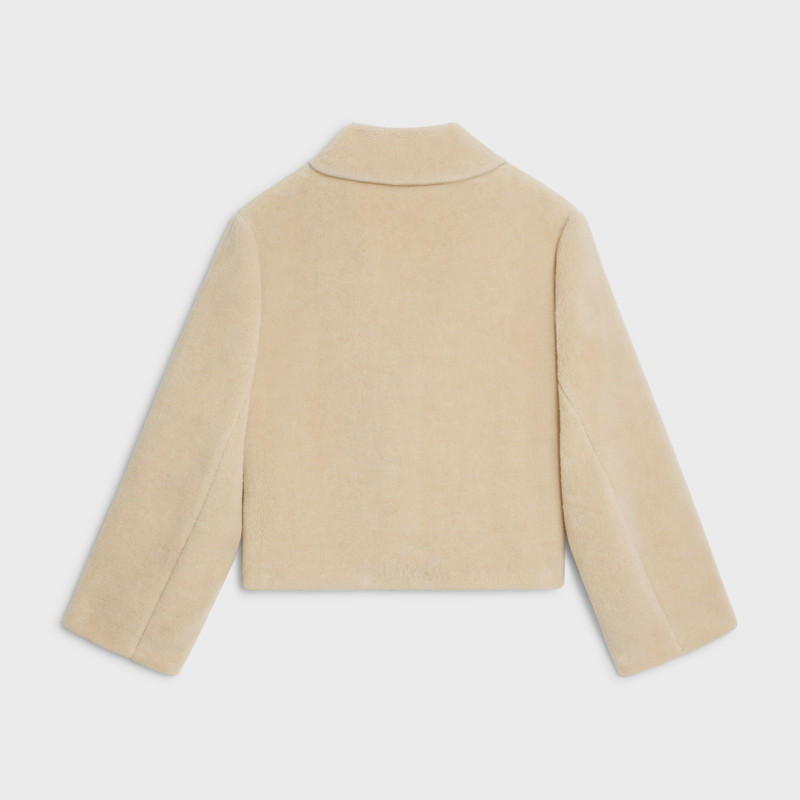CELINE cropped peacoat in cashmere and silk outlook