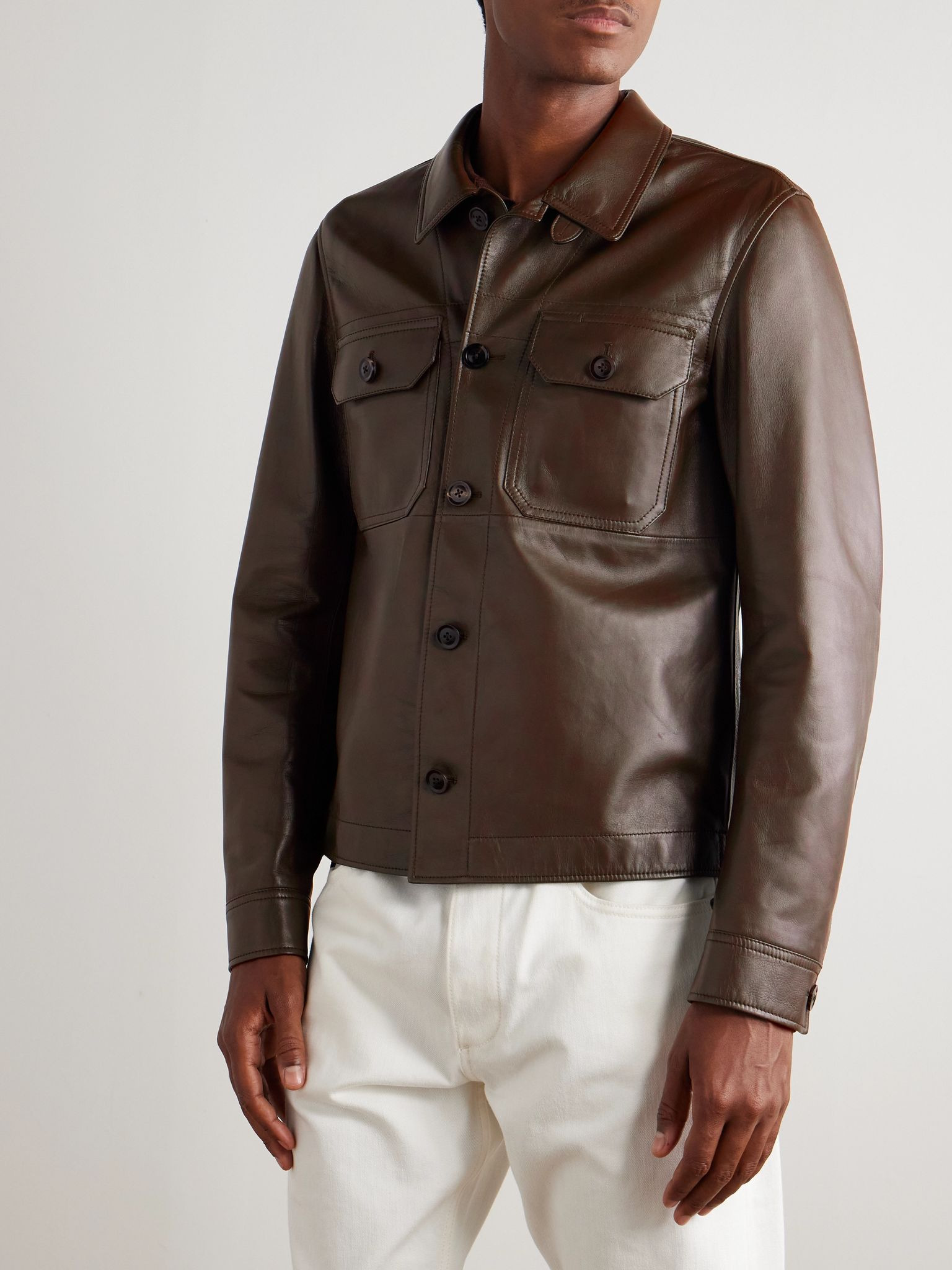 Leather Jacket Brown - 3