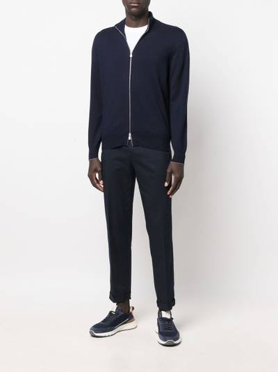 Brunello Cucinelli funnel neck zip-up cashmere jumper outlook