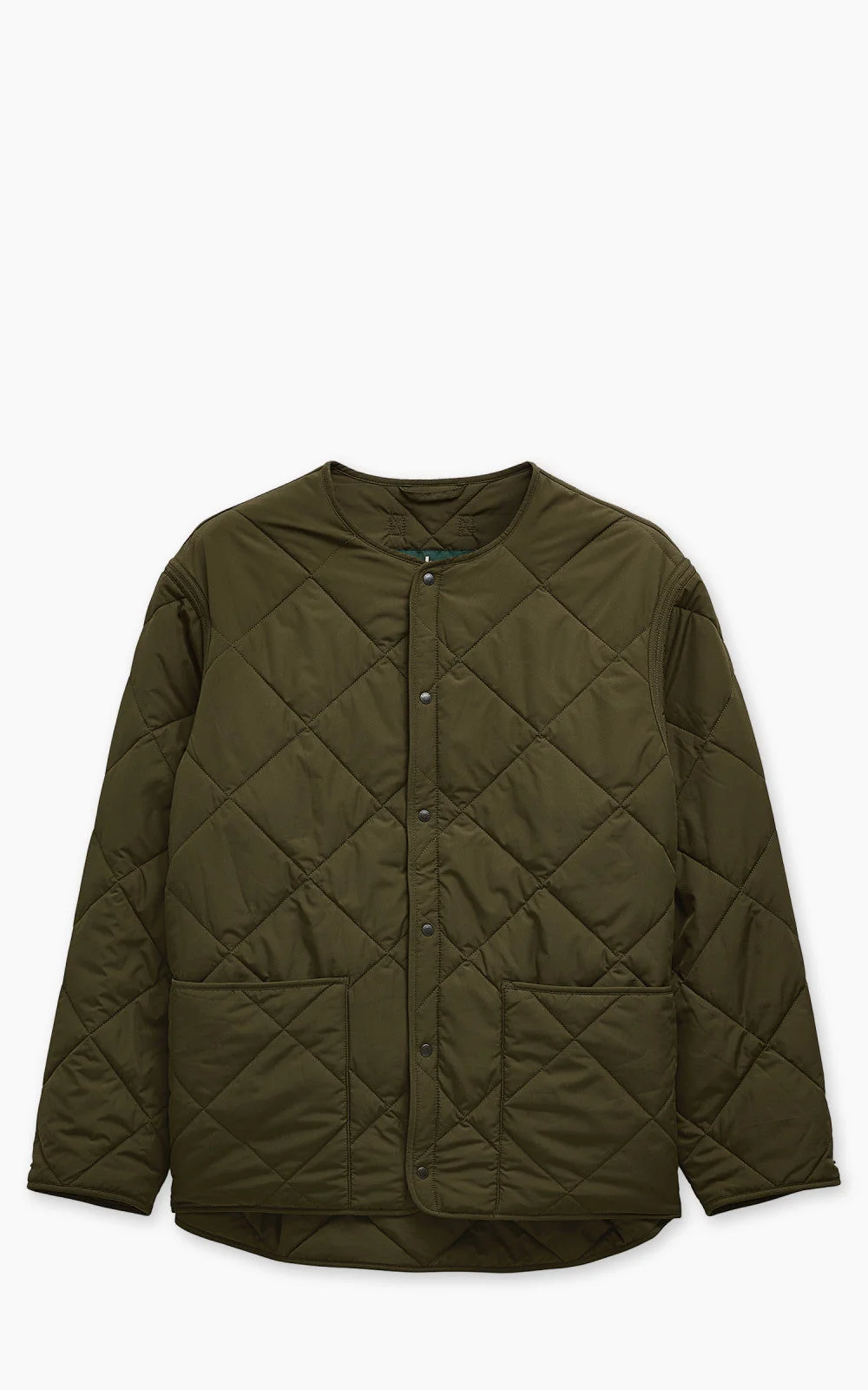 BARBOUR X KAPTAIN SUNSHINE QUILTED LINER KHAKI BROWN - 1