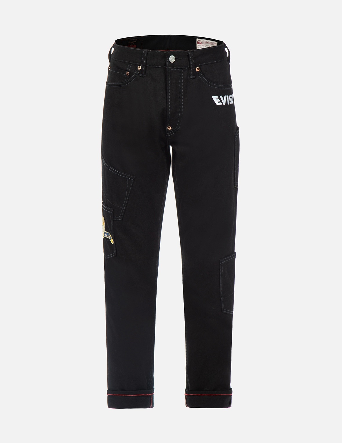 MULTI POCKET BROCADE EMBROIDERED CARROT FIT JEANS #2017 - 1