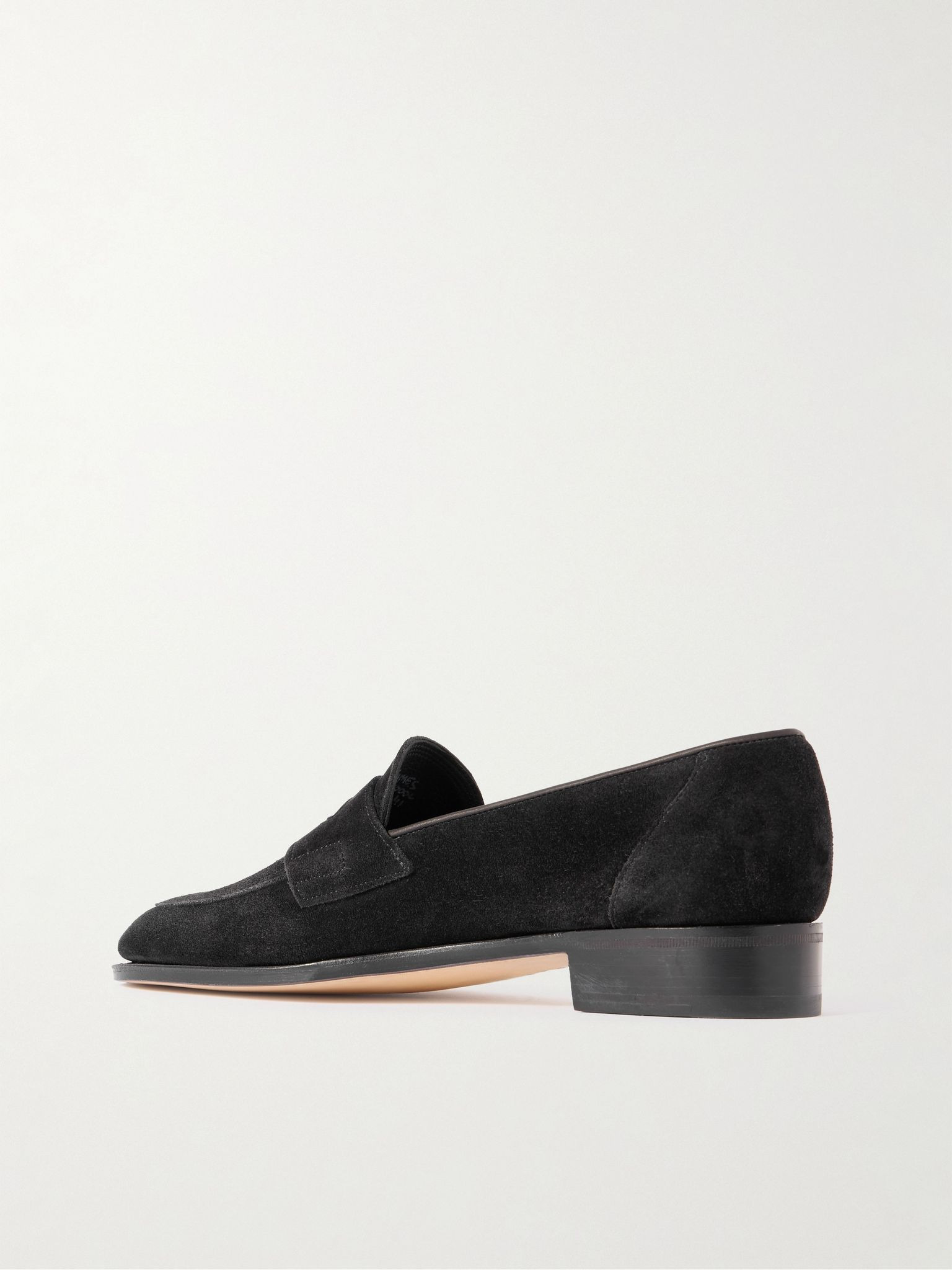 James Suede Penny Loafers Black - 4