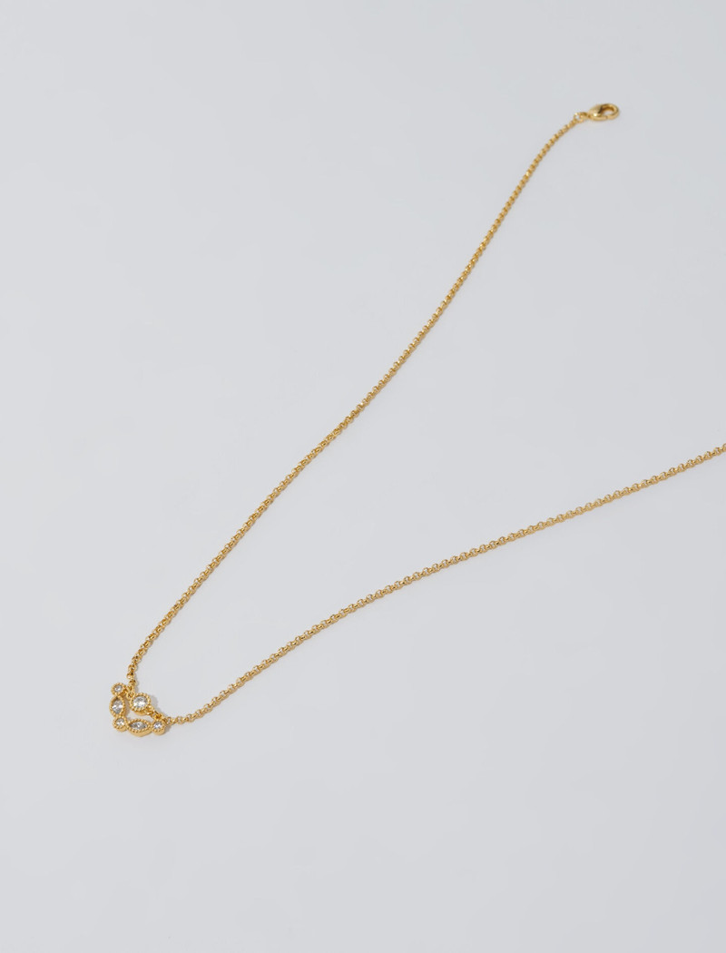 maje Gold-tone necklace with rhinestones outlook