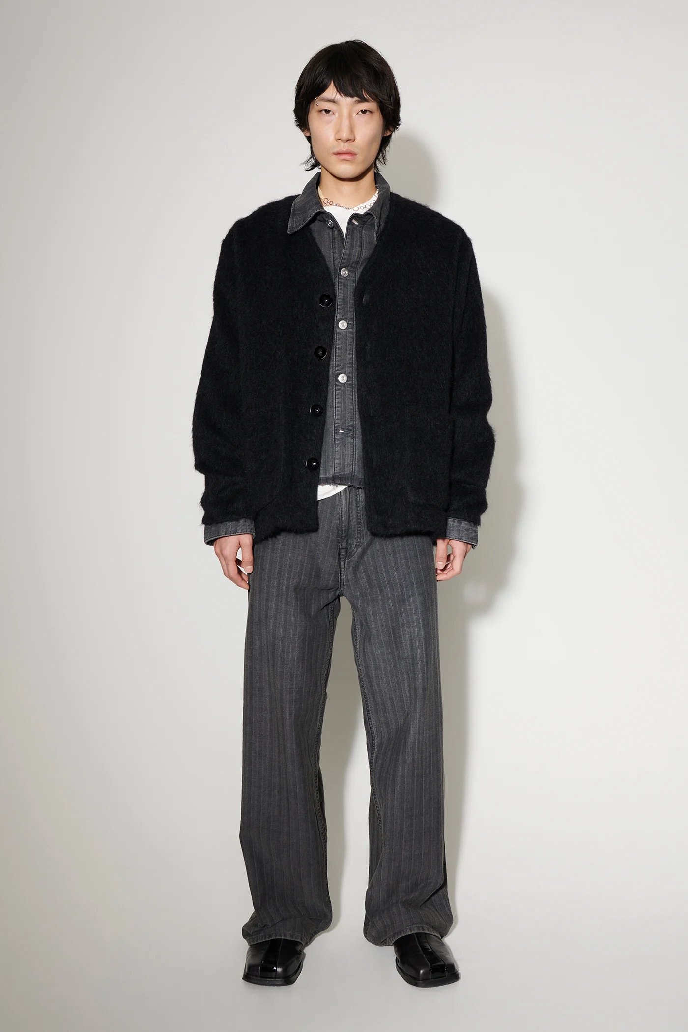 Cardigan Black Mohair - 2