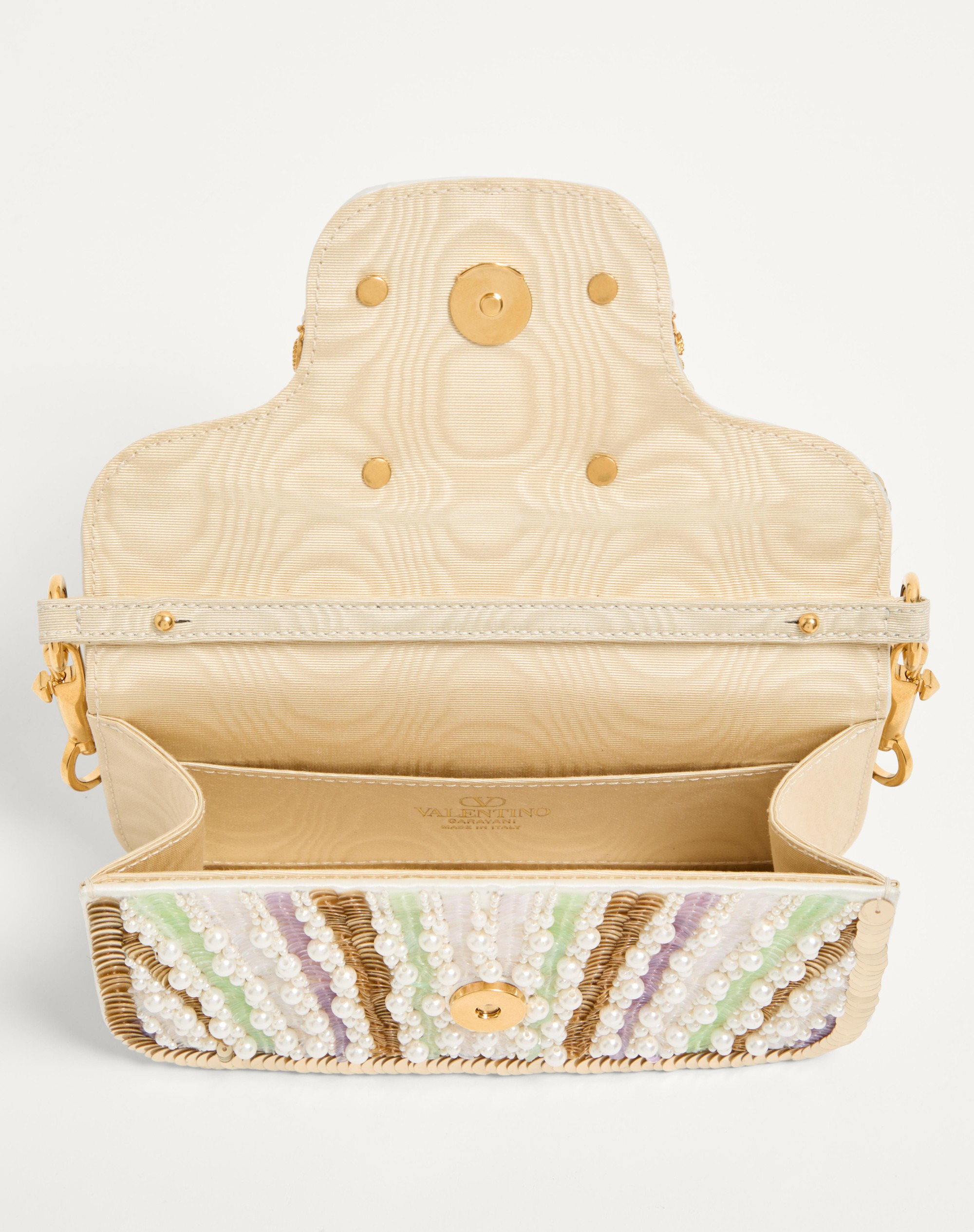 VALENTINO GARAVANI LOCÒ SMALL SHOULDER BAG EMBROIDERED WITH JEWEL LOGO - 5