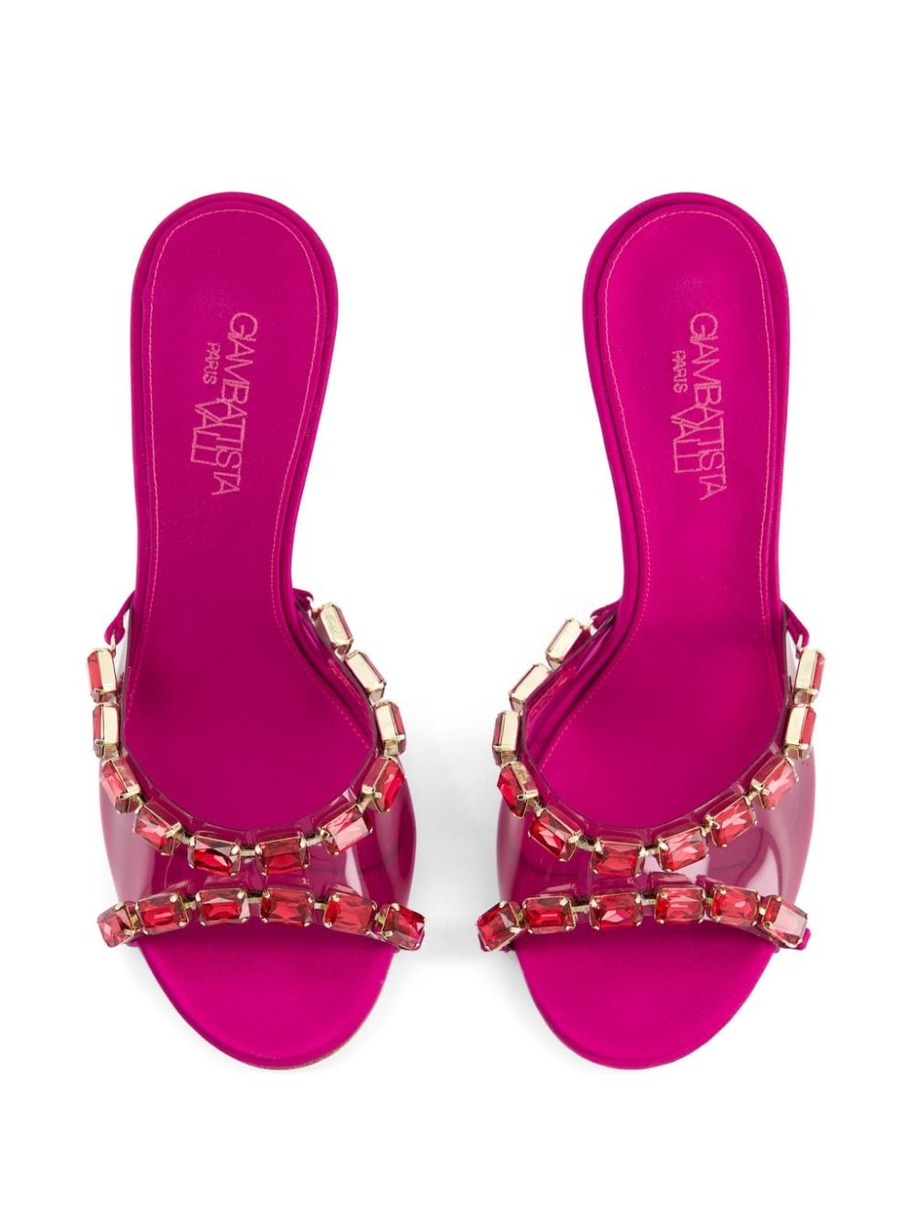 90mm crystal-embellished leather mules - 3