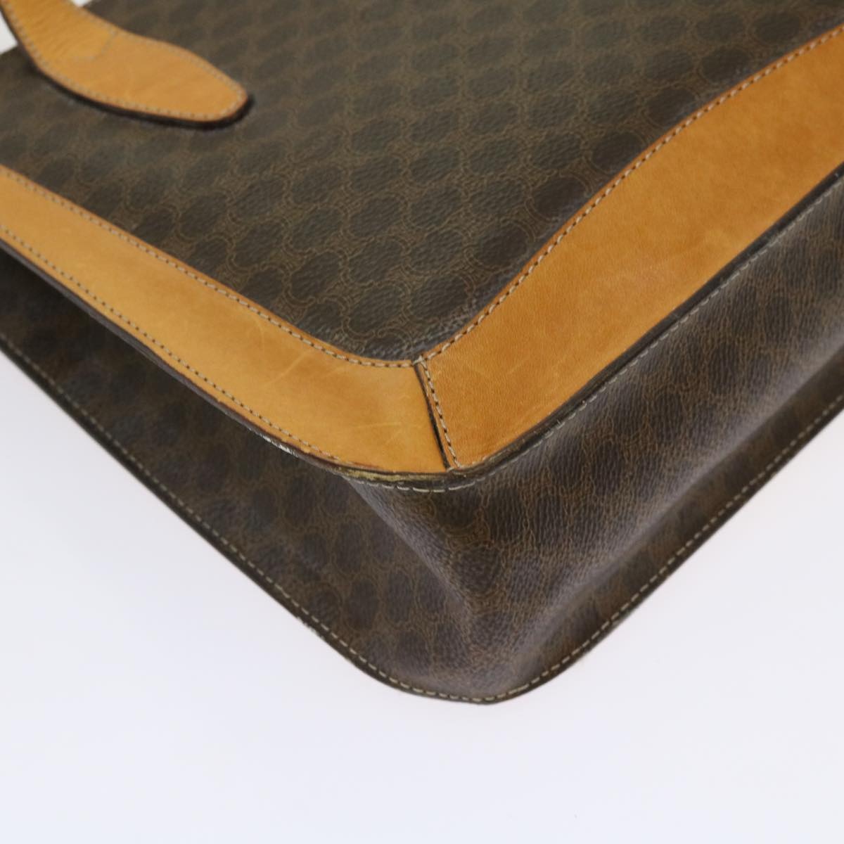 CELINE Macadam Canvas Hand Bag Pvc Brown - 16