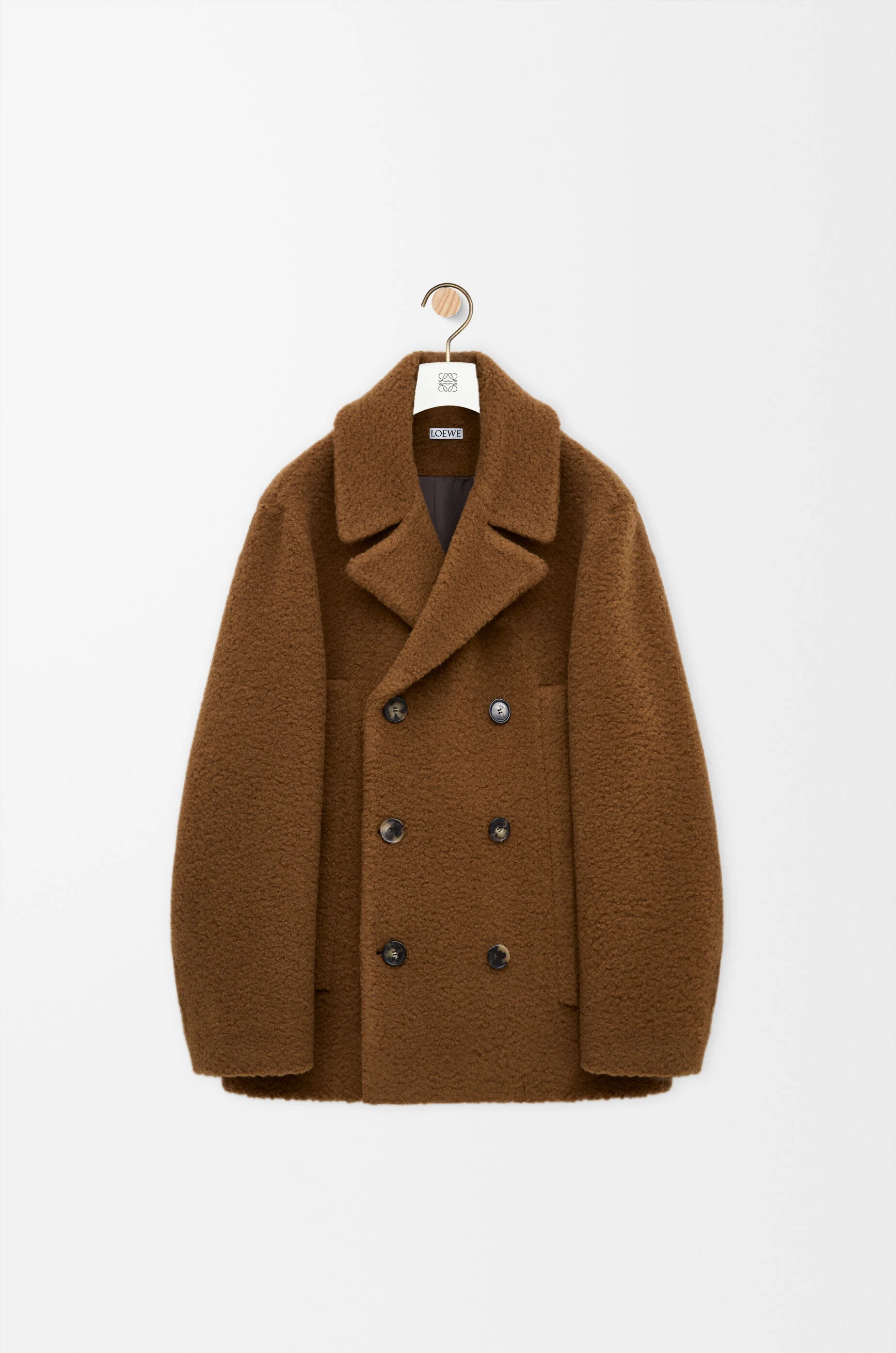 Peacoat in wool and mohair blend - 1