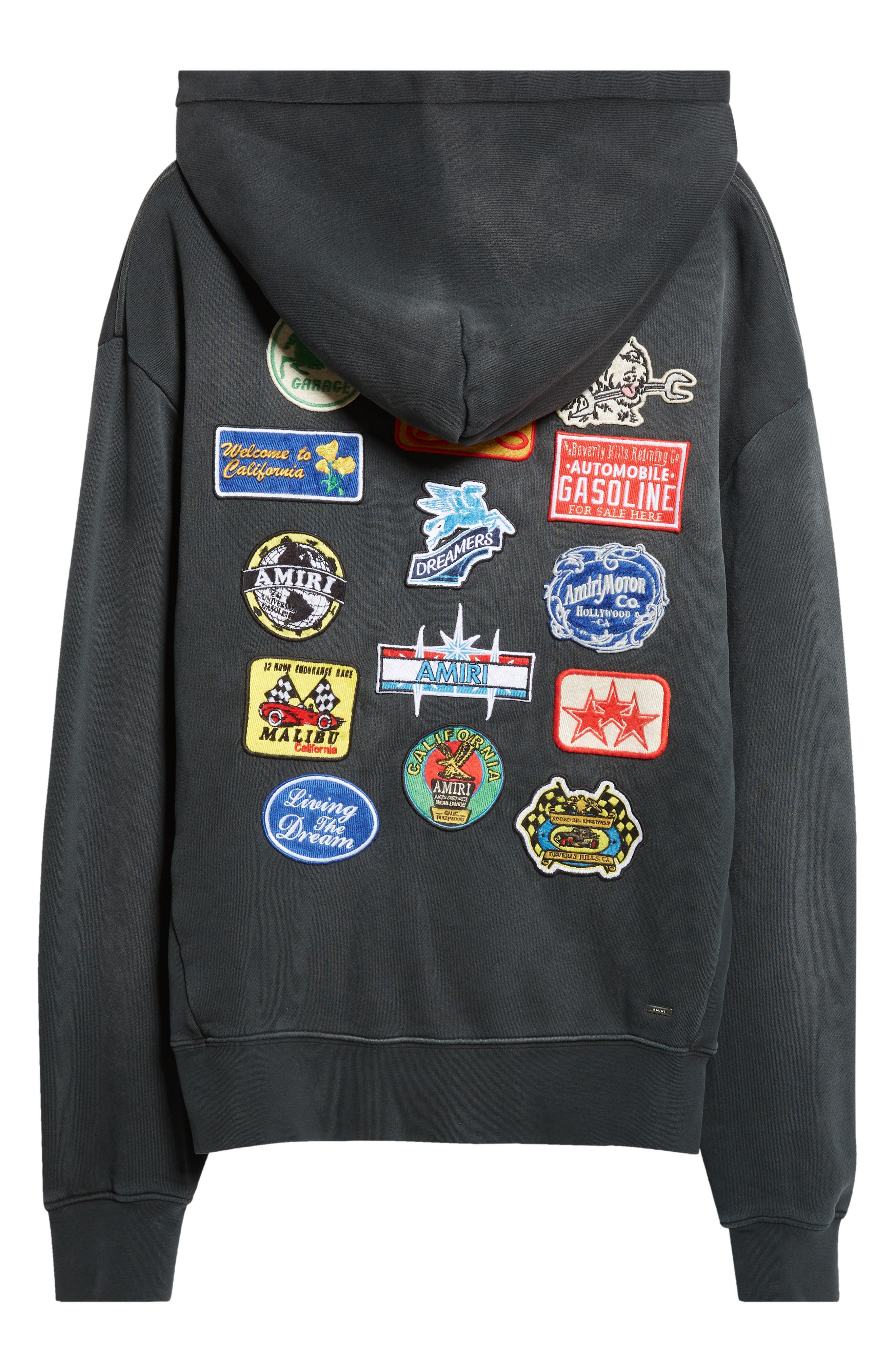 AMIRI Station Patch Oversize Hoodie in Black at Nordstrom - 8