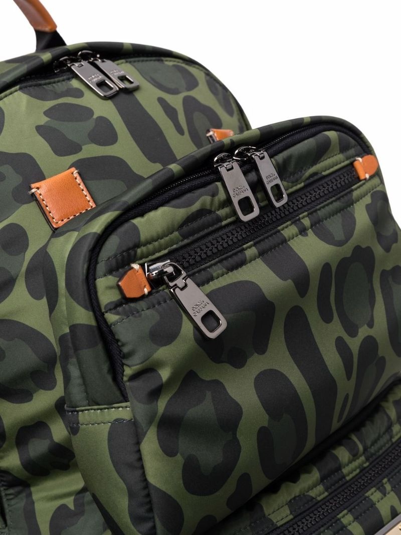 leopard-print backpack - 4