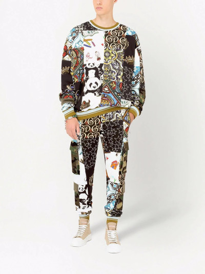 Dolce & Gabbana patchwork graphic-print track pants outlook