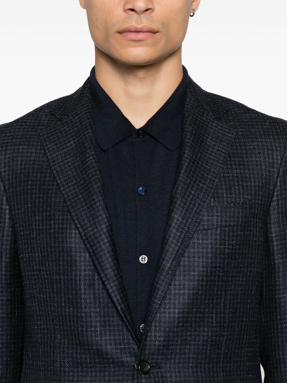 houndstooth-pattern blazer - 5