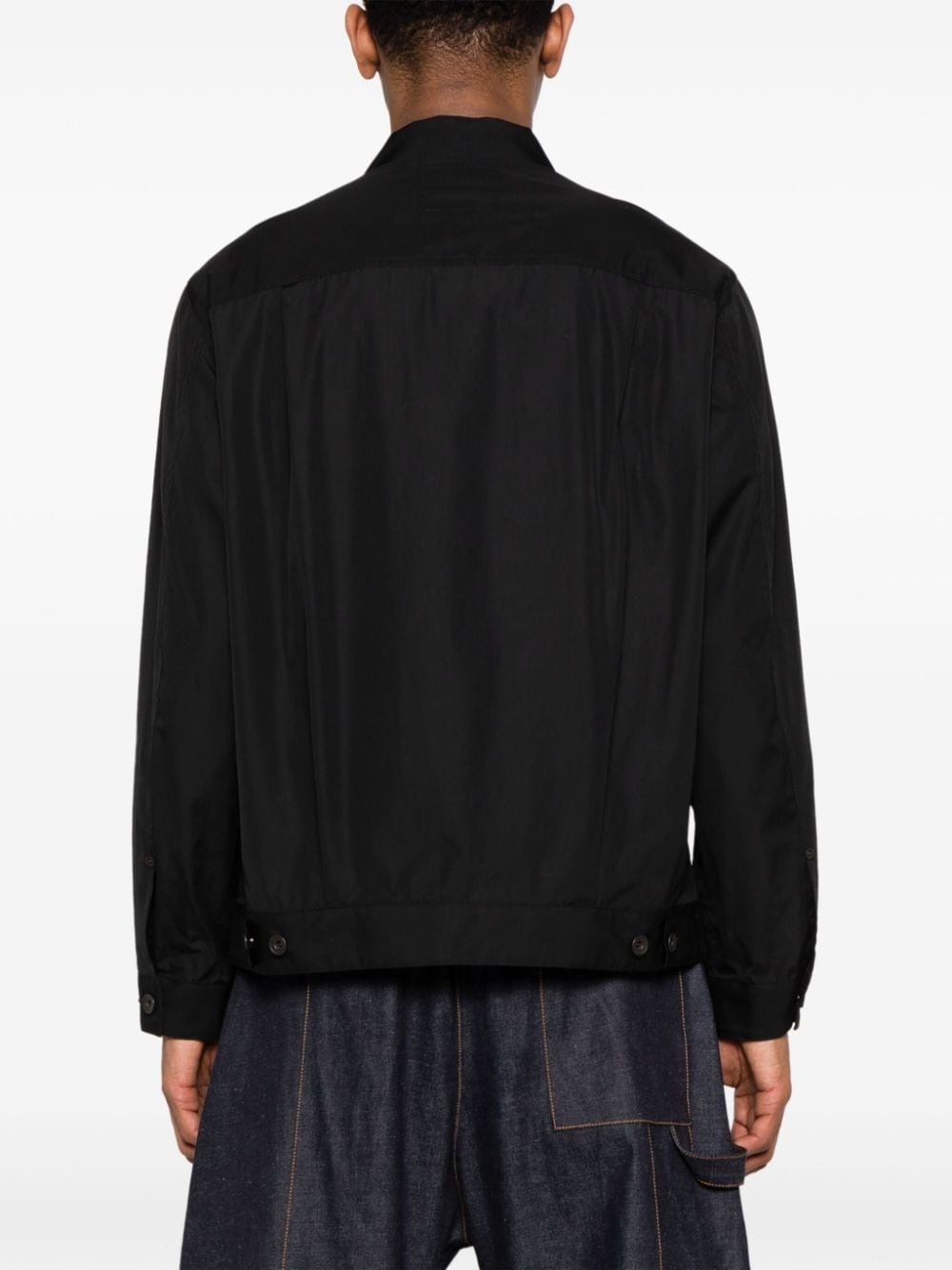 poplin-texture shirt jacket - 4