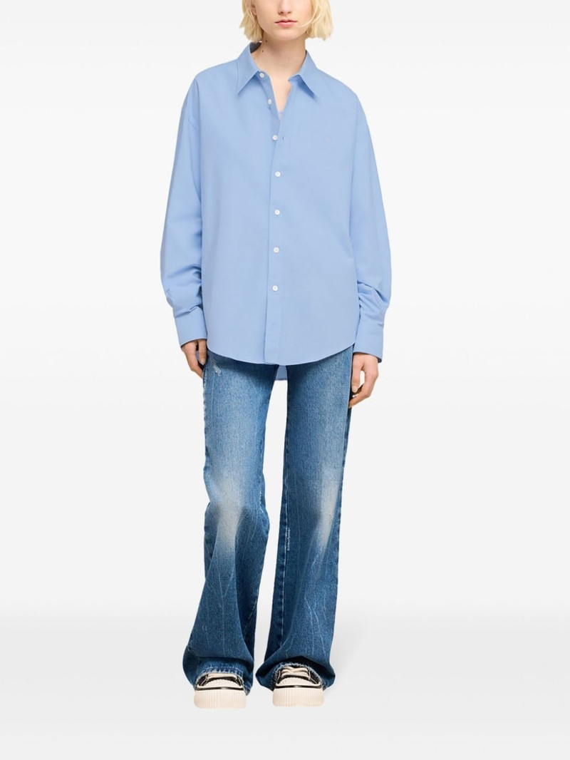embroidered-logo cotton shirt 3
