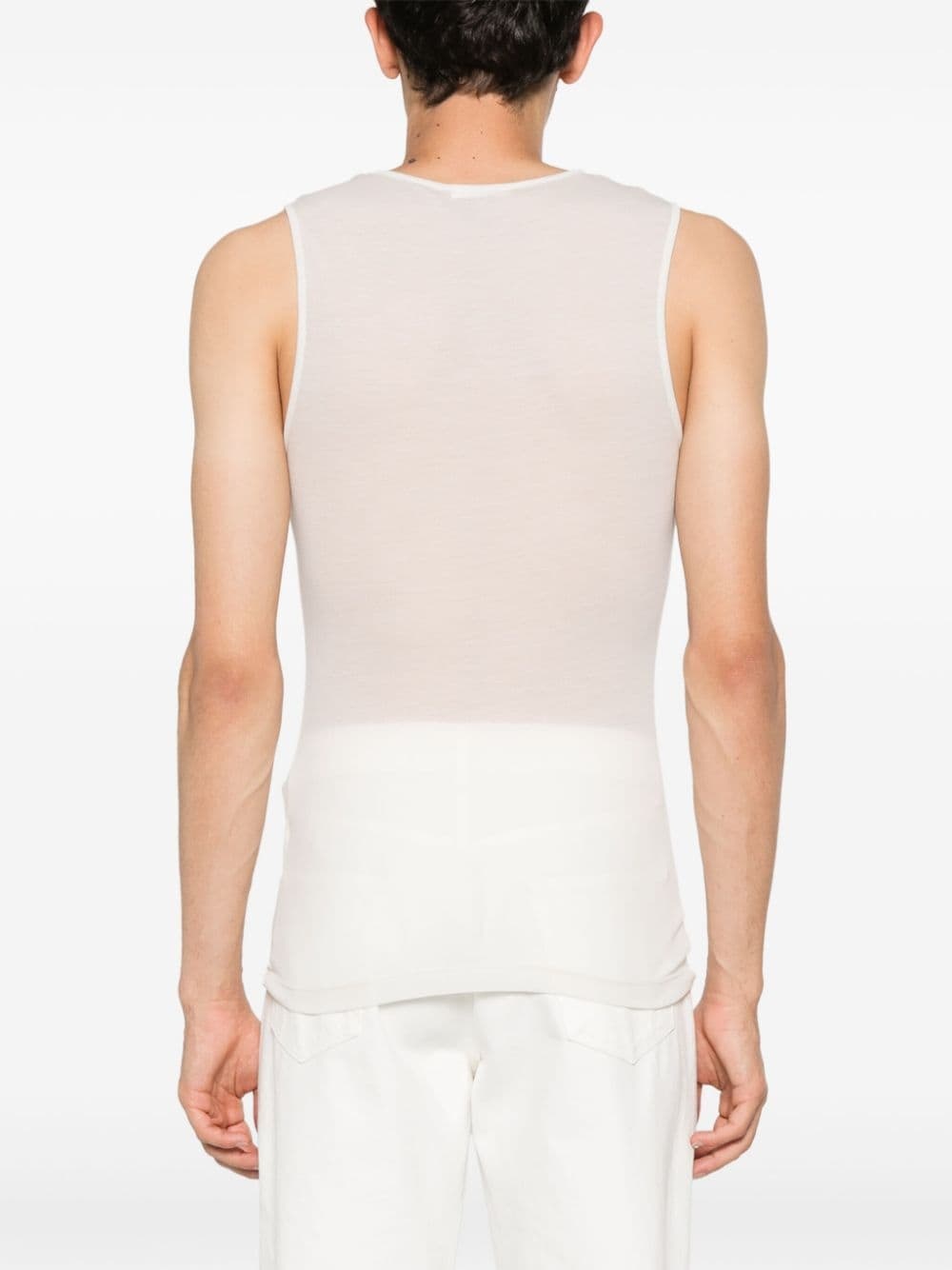 semi-sheer lyocell tank top - 5