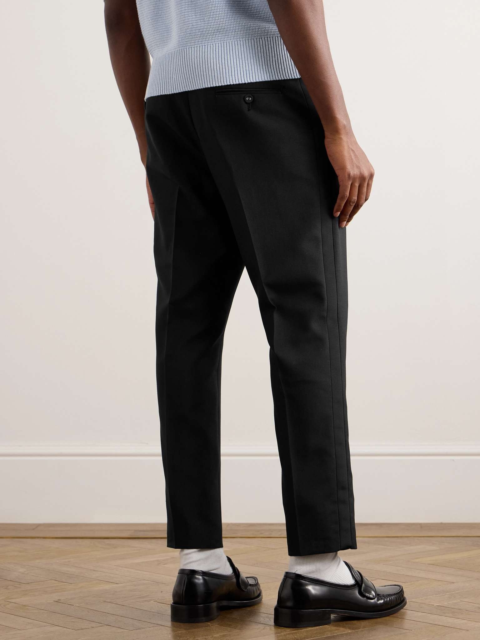 Slim-Fit Tapered Wool-Blend Trousers - 4