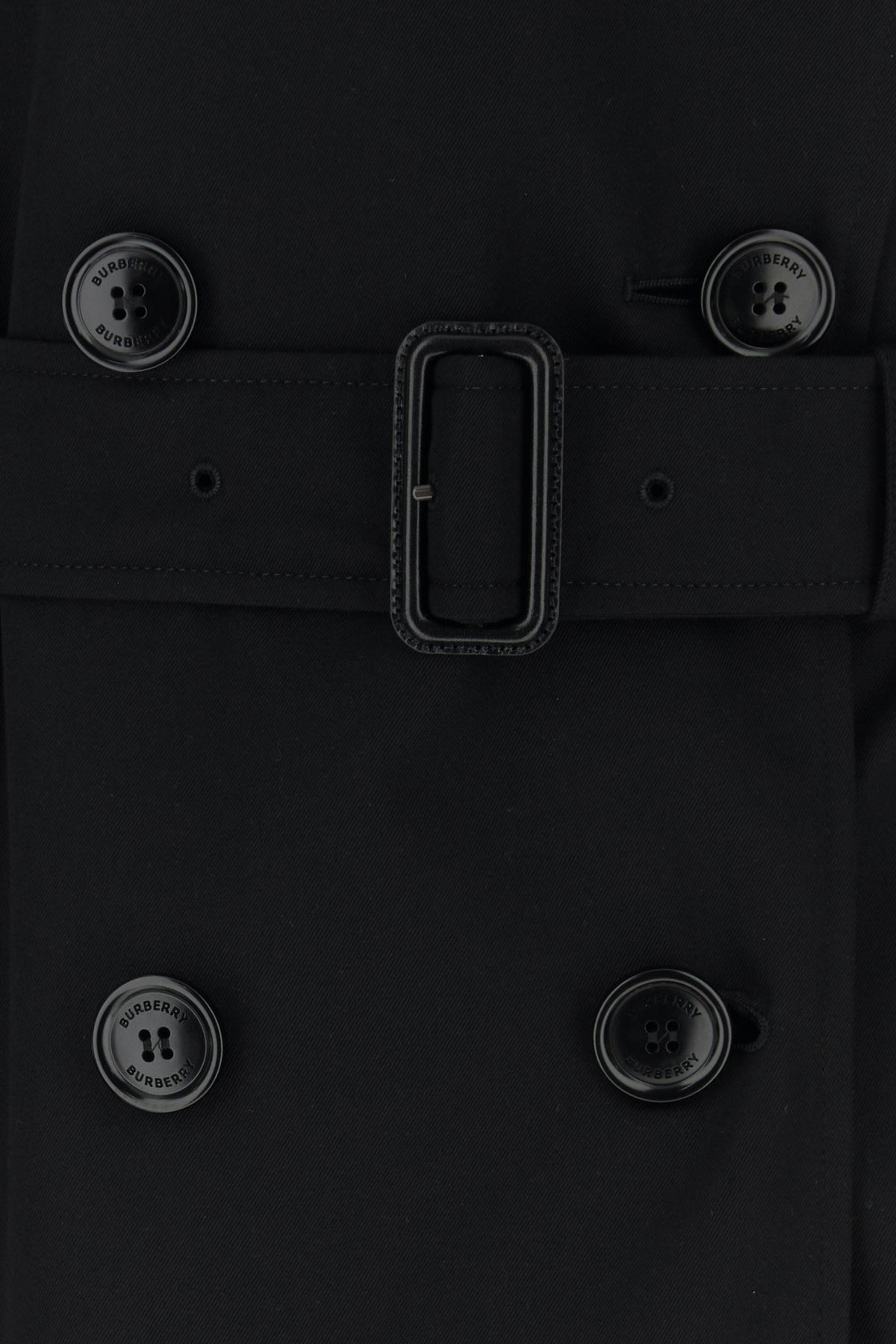 Black gabardine trench coat - 3