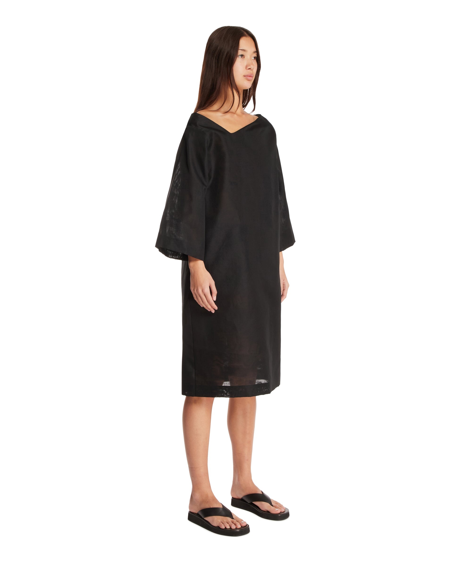 Black Asymmetric Dress - 4