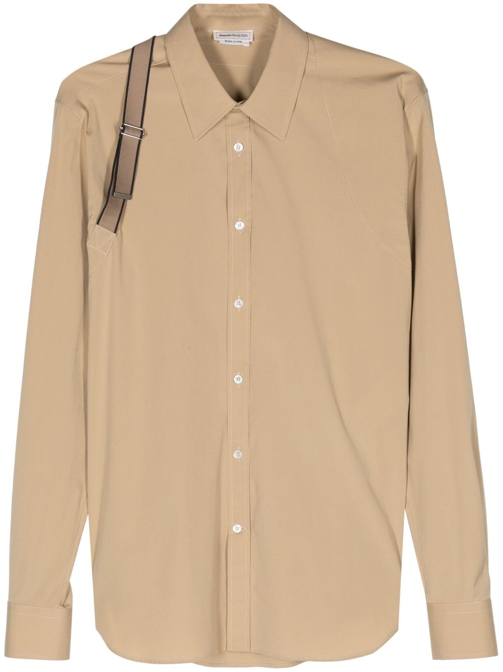 harness-strap poplin shirt - 1