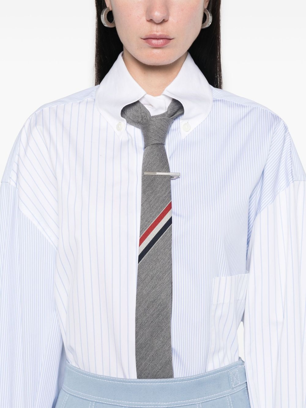 pinstriped poplin shirt - 5