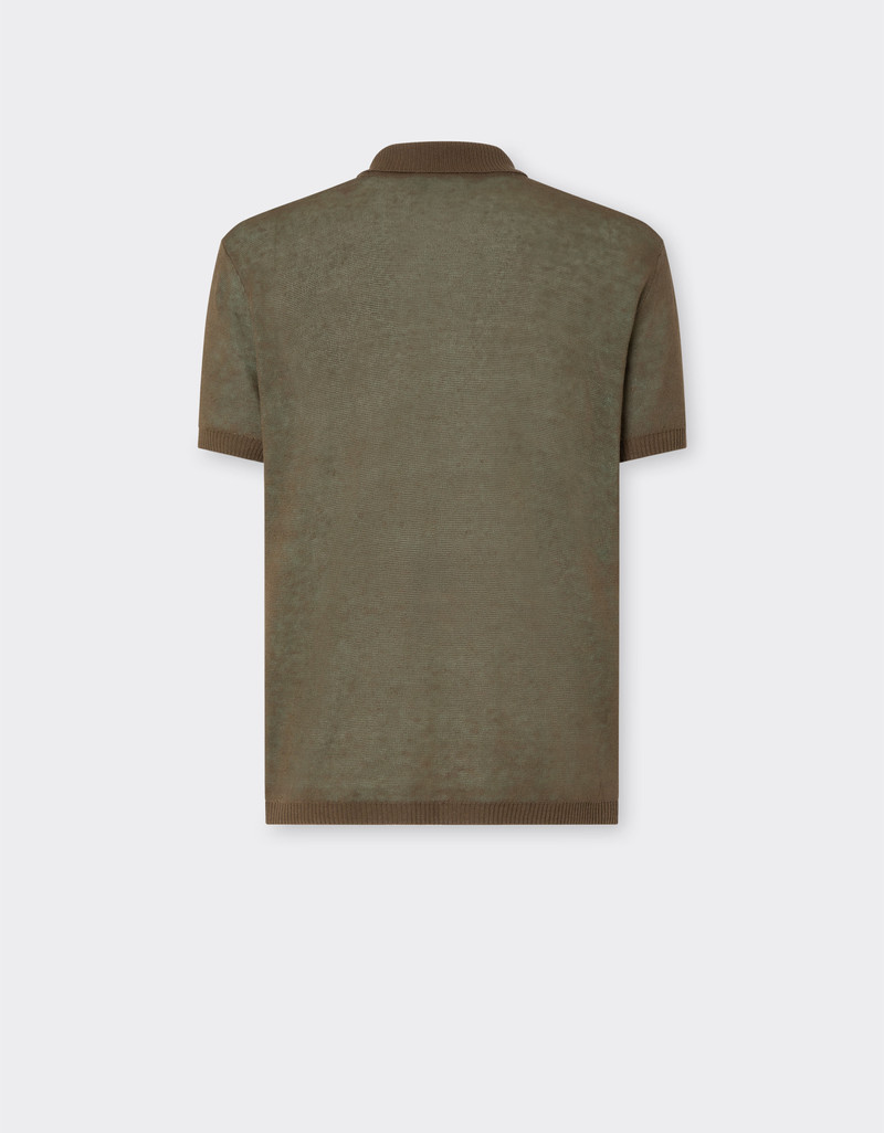 Ferrari Linen, cashmere, and silk polo shirt outlook
