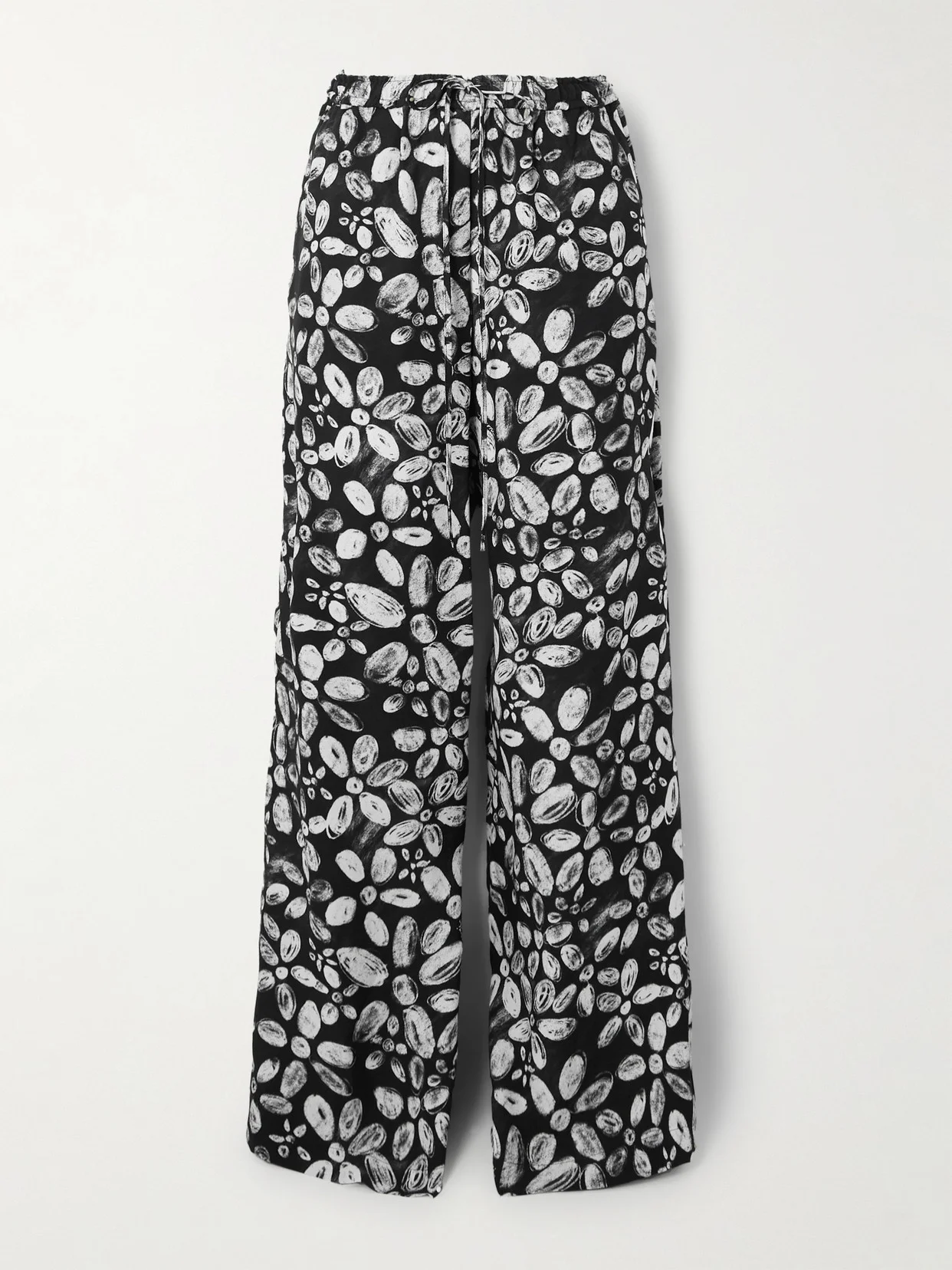 Printed Crepe Straight-leg Pants - 1