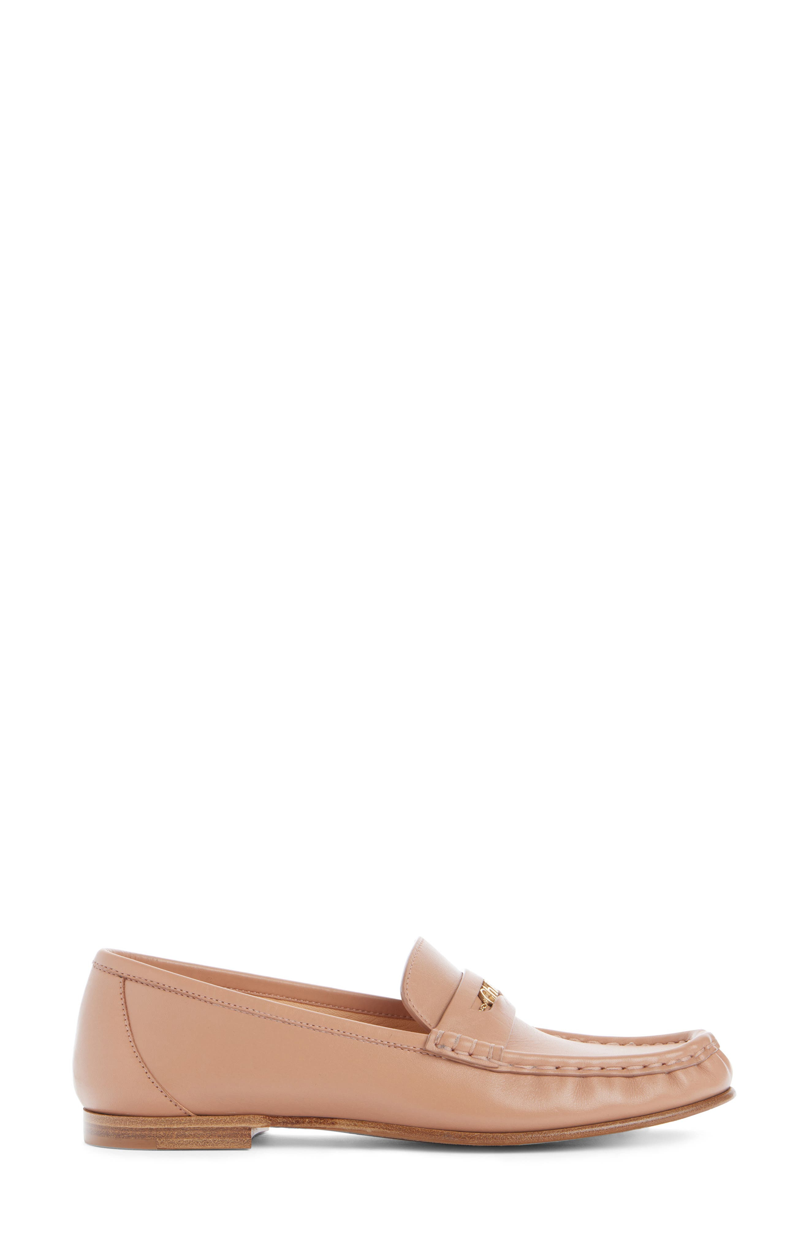 Chloé Logo Penny Loafer in Tan Rose at Nordstrom - 3